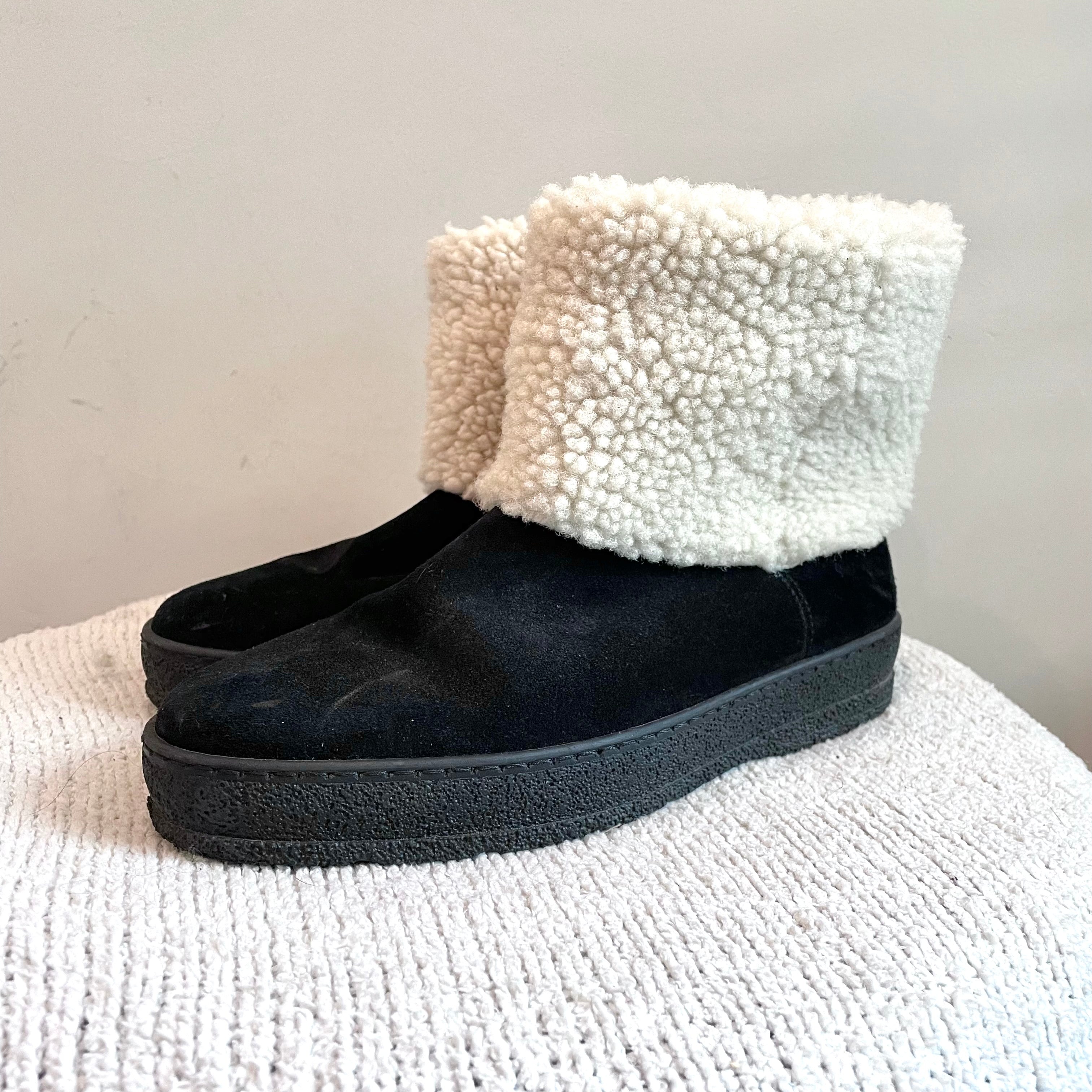 Suede Shearling Lined Boots