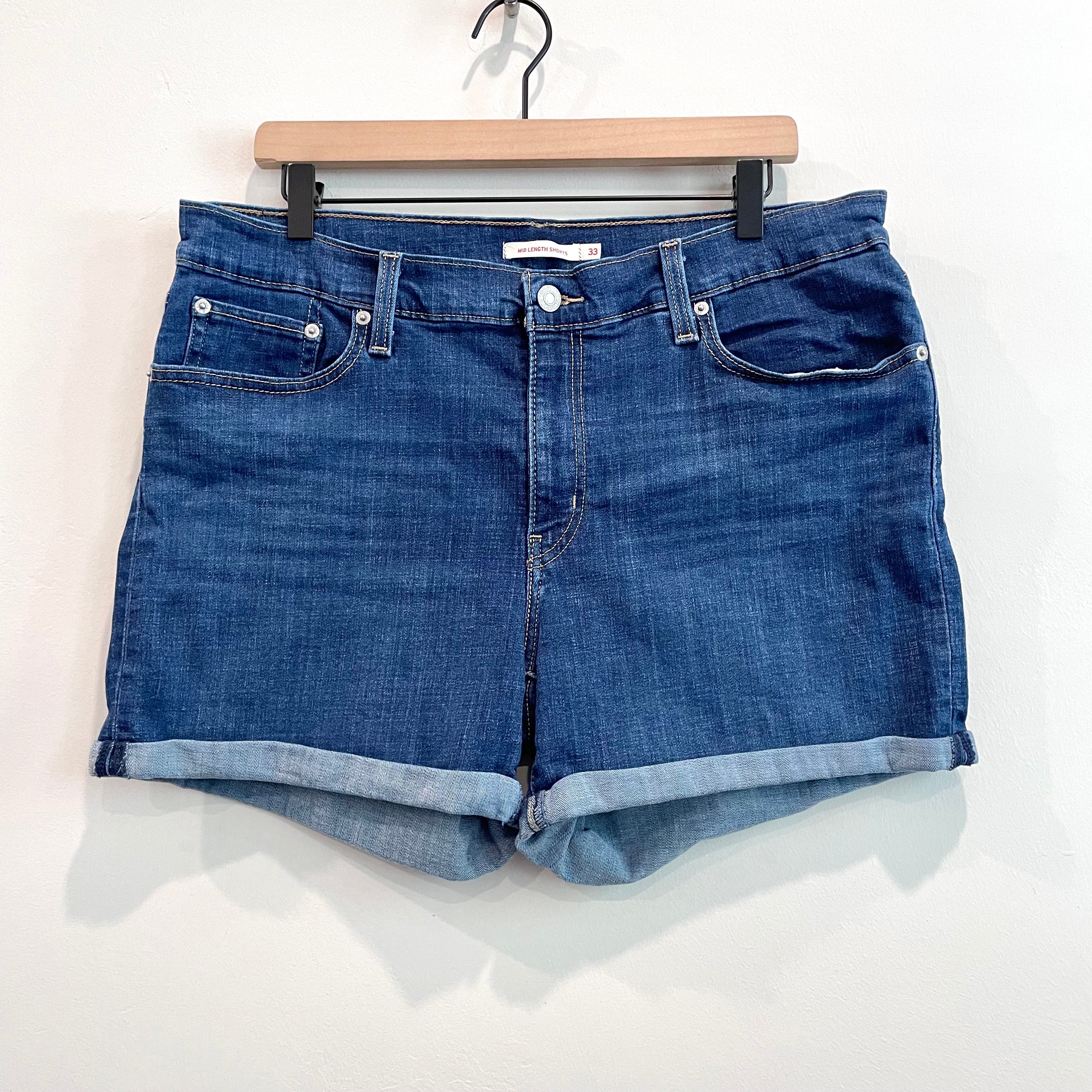 Mid-Length Jean Shorts