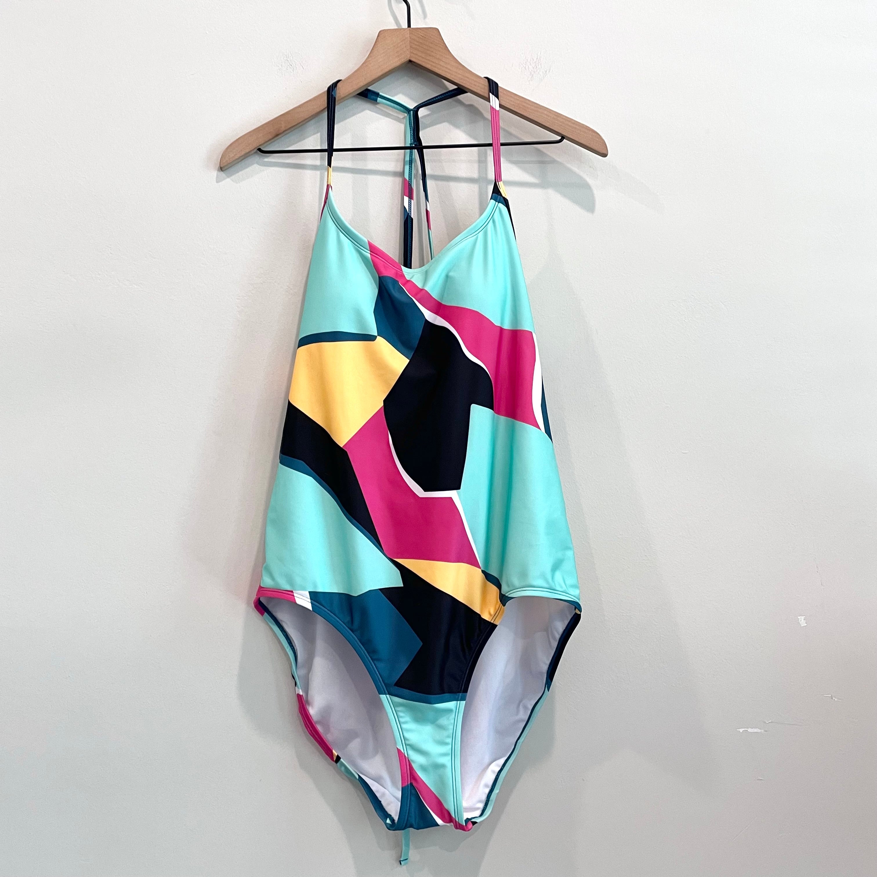 Colorblock One Piece Swimming Suit