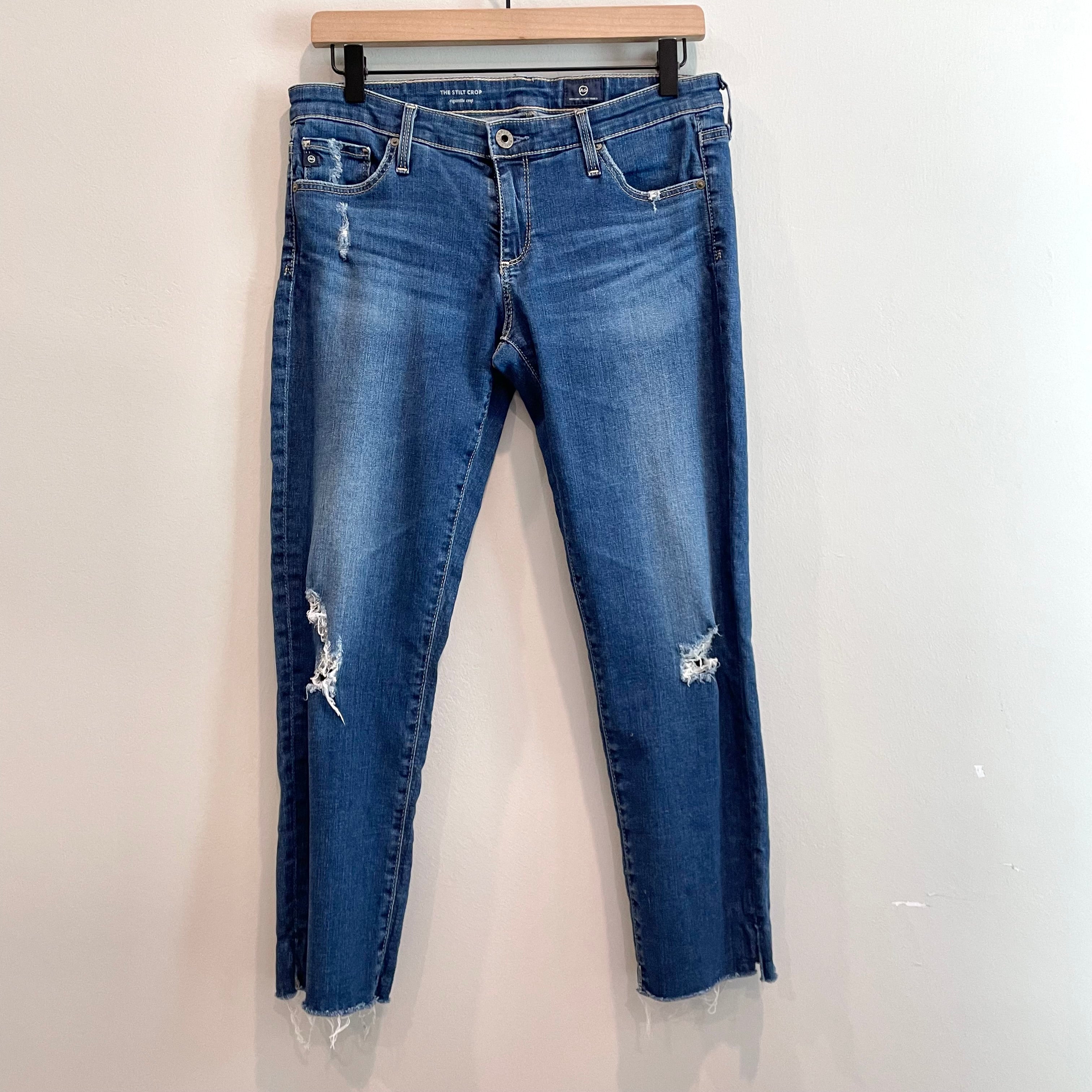 Crop Distressed Skinny Jeans