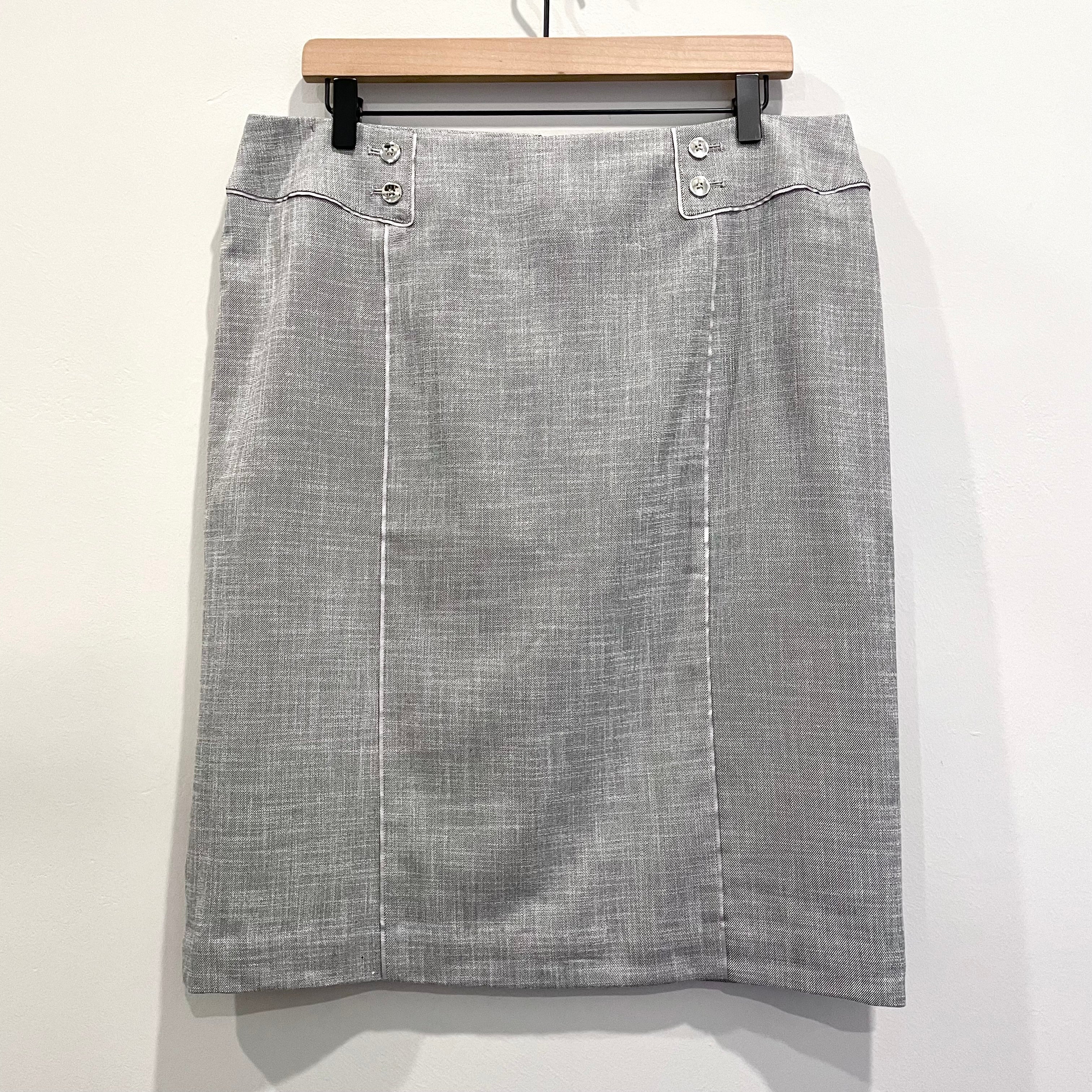 Hip Button Suit Skirt