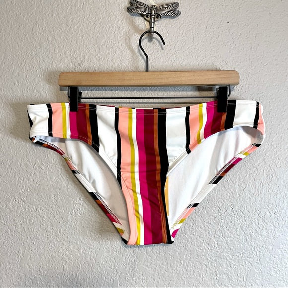 Striped Hipster Bikini Swim Bottom