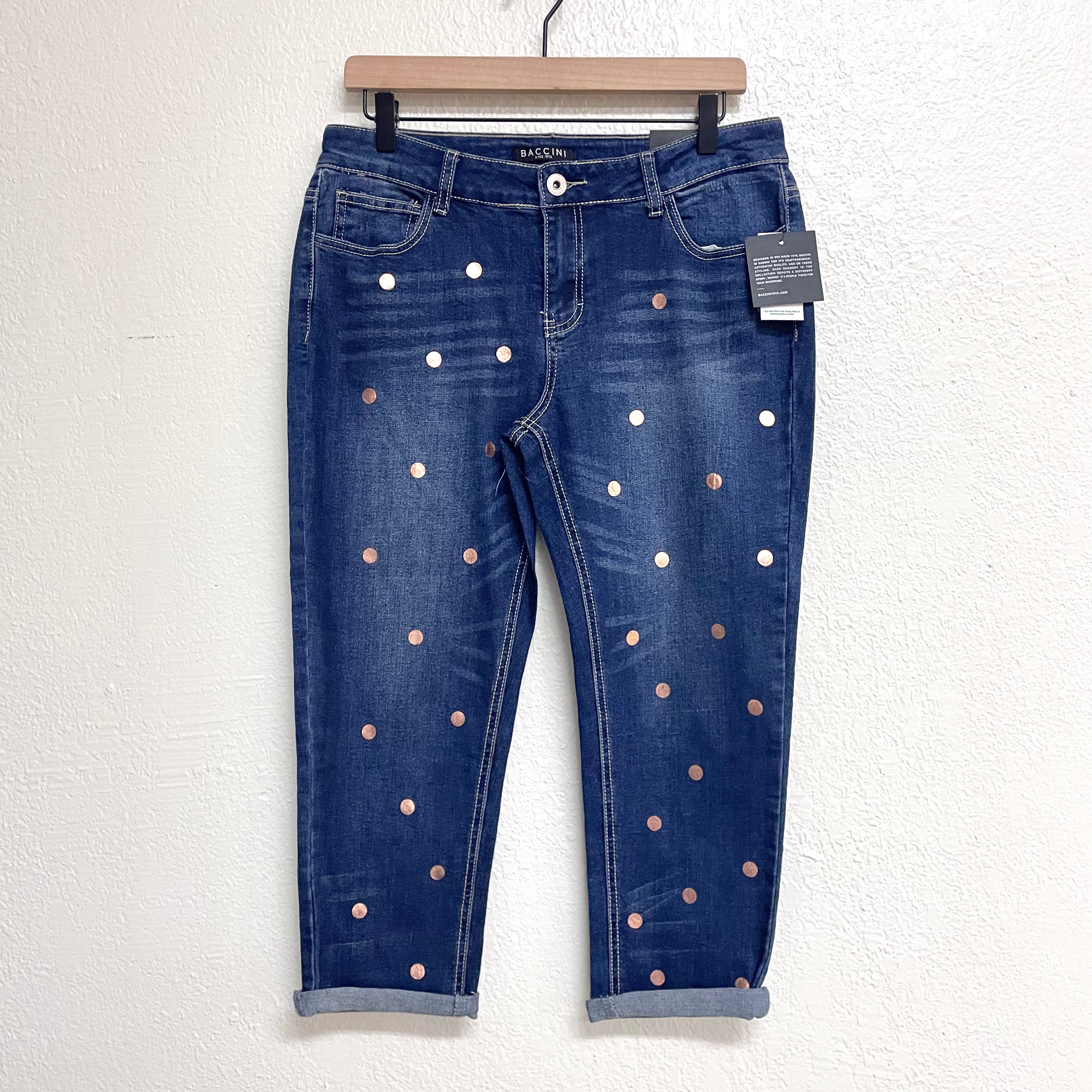 Polka Dot Crop Jeans