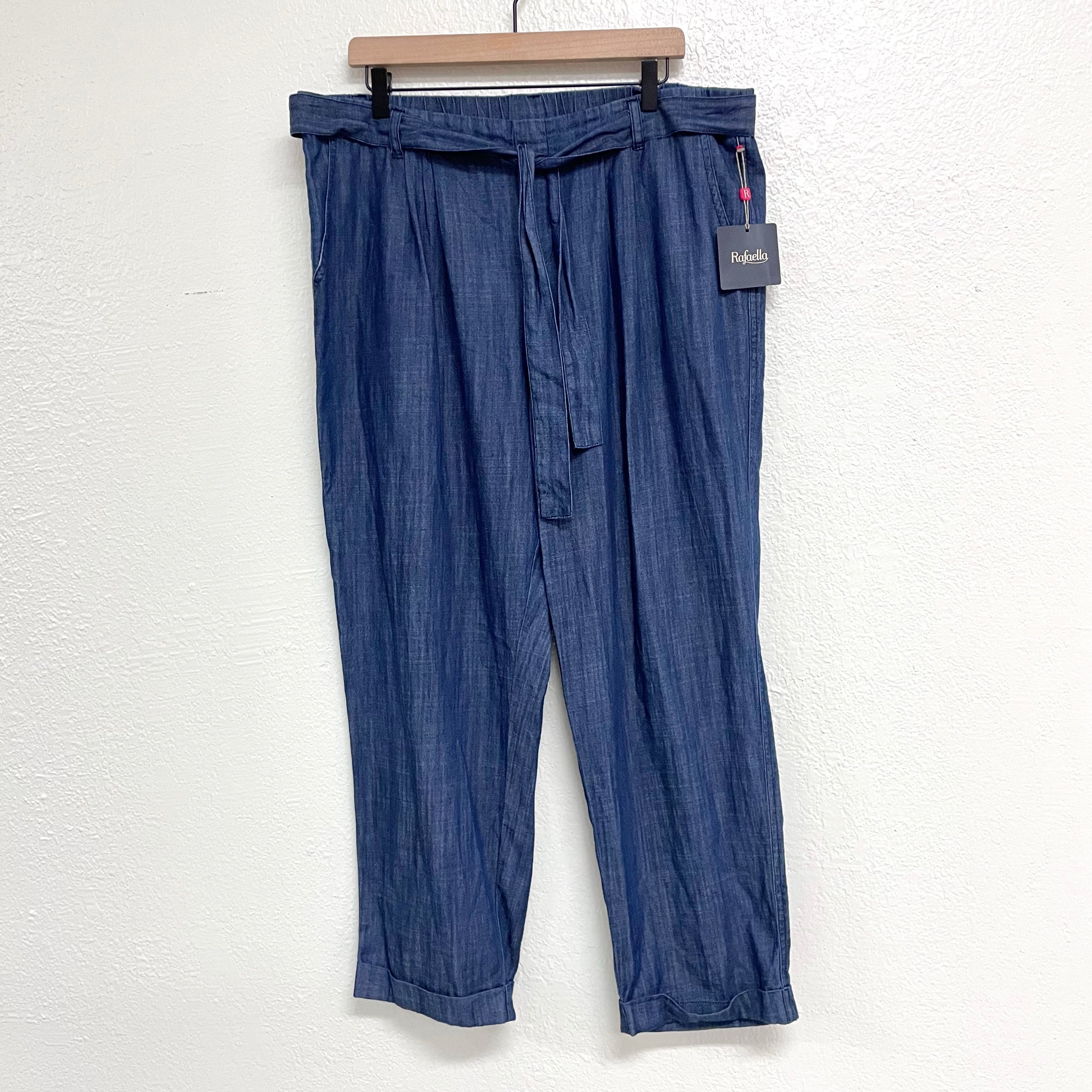 Chambray Belted Pants