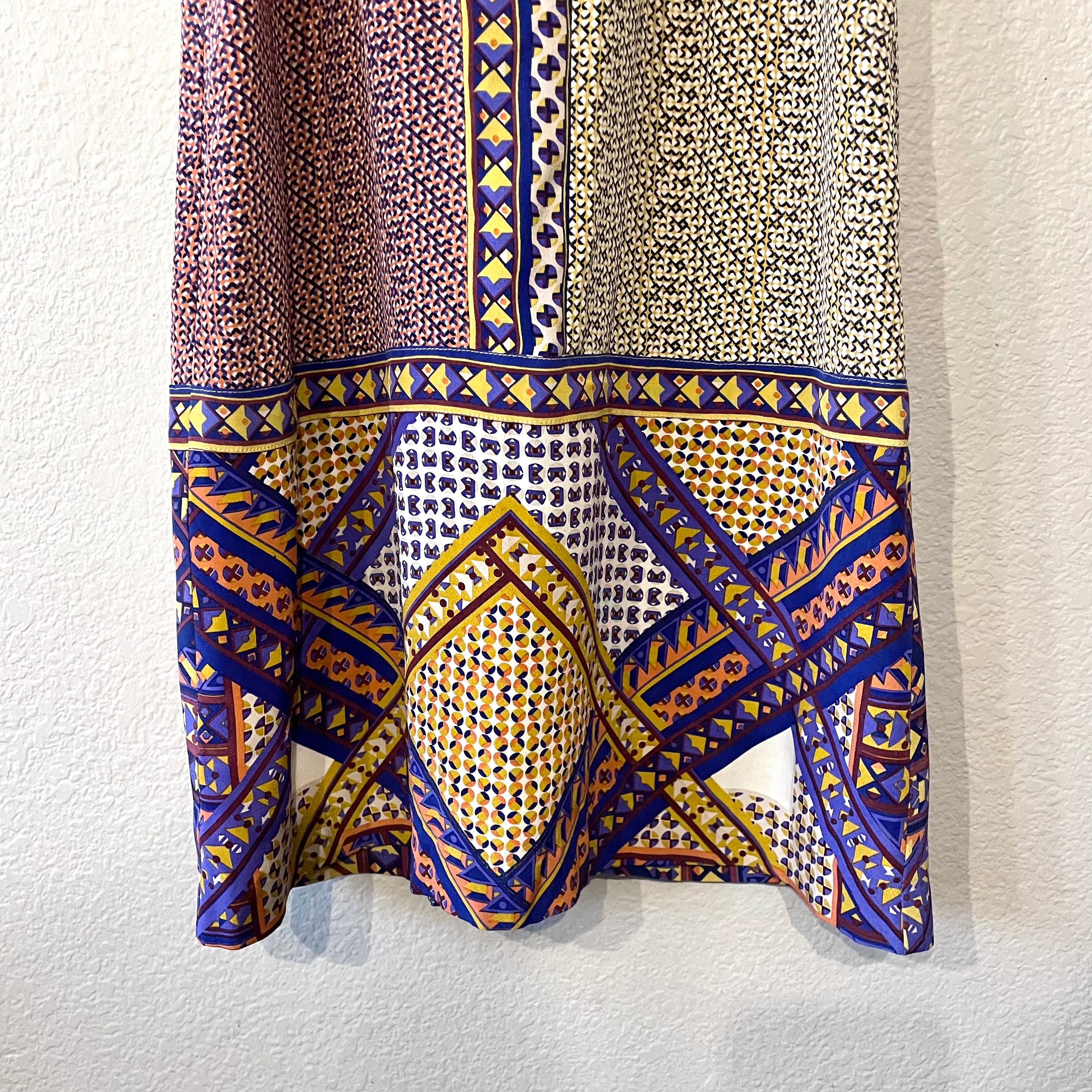 Geometric Silk Dress