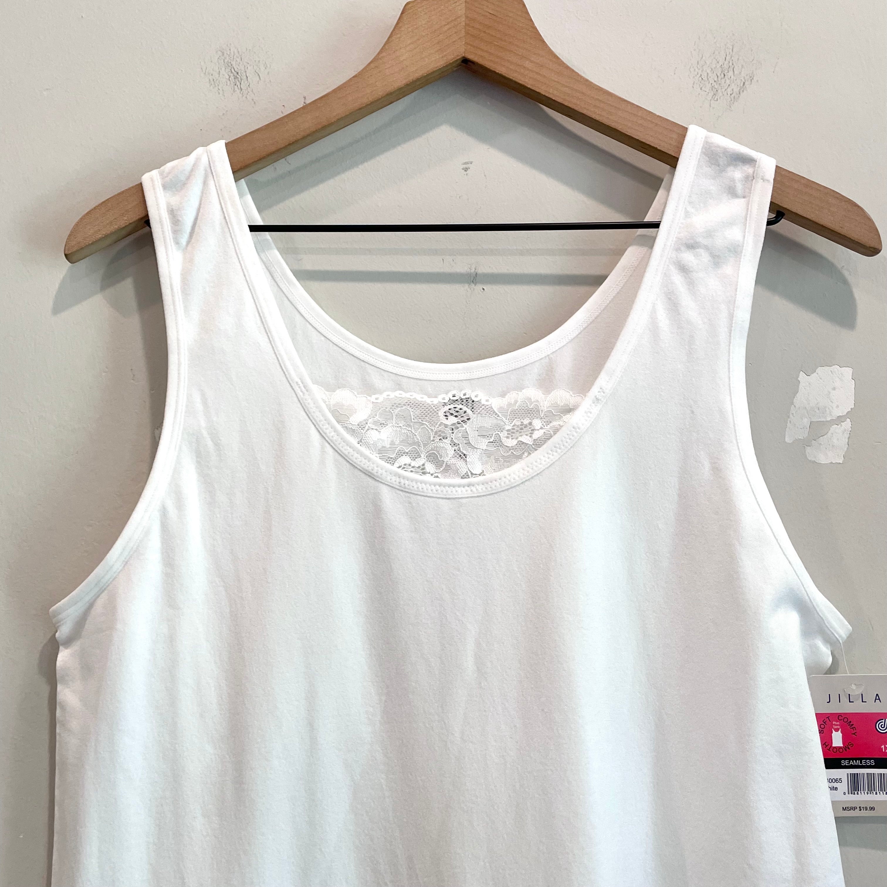 Seamless Lace Trim Tank Top