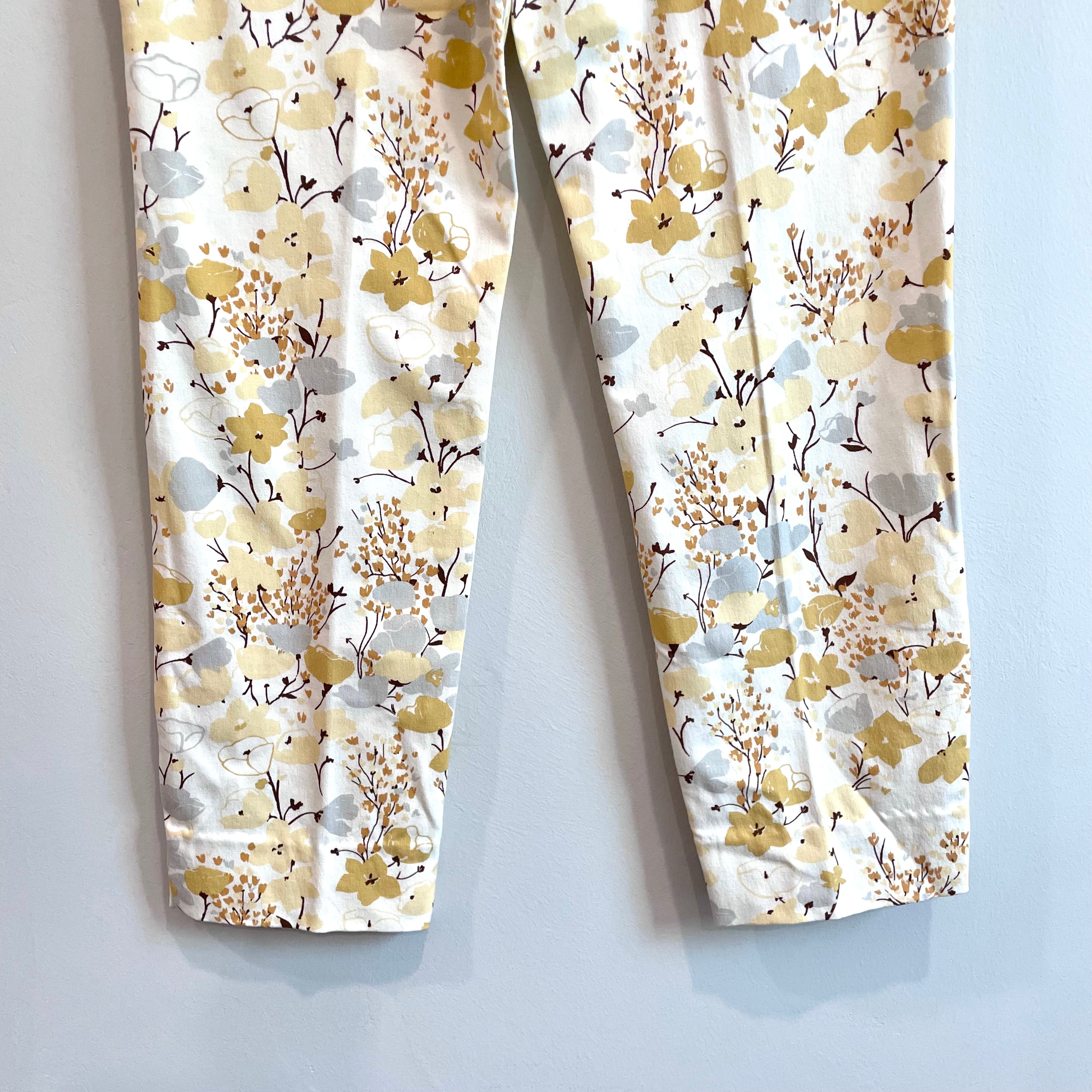 Floral Slim Crop Pants