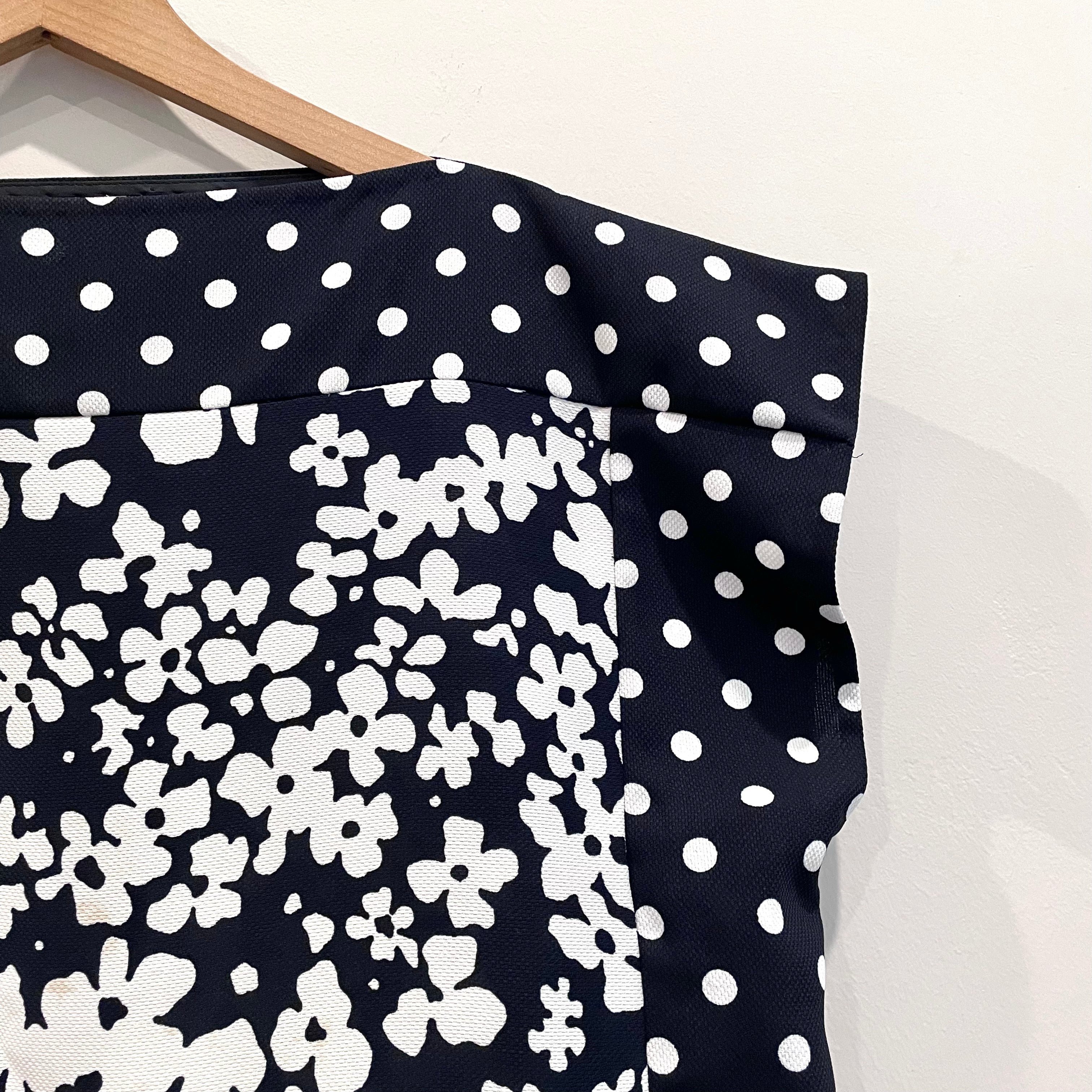 Polka Dot Floral Square Top