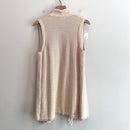 Tassel Trim Open Front Cardigan Vest-11