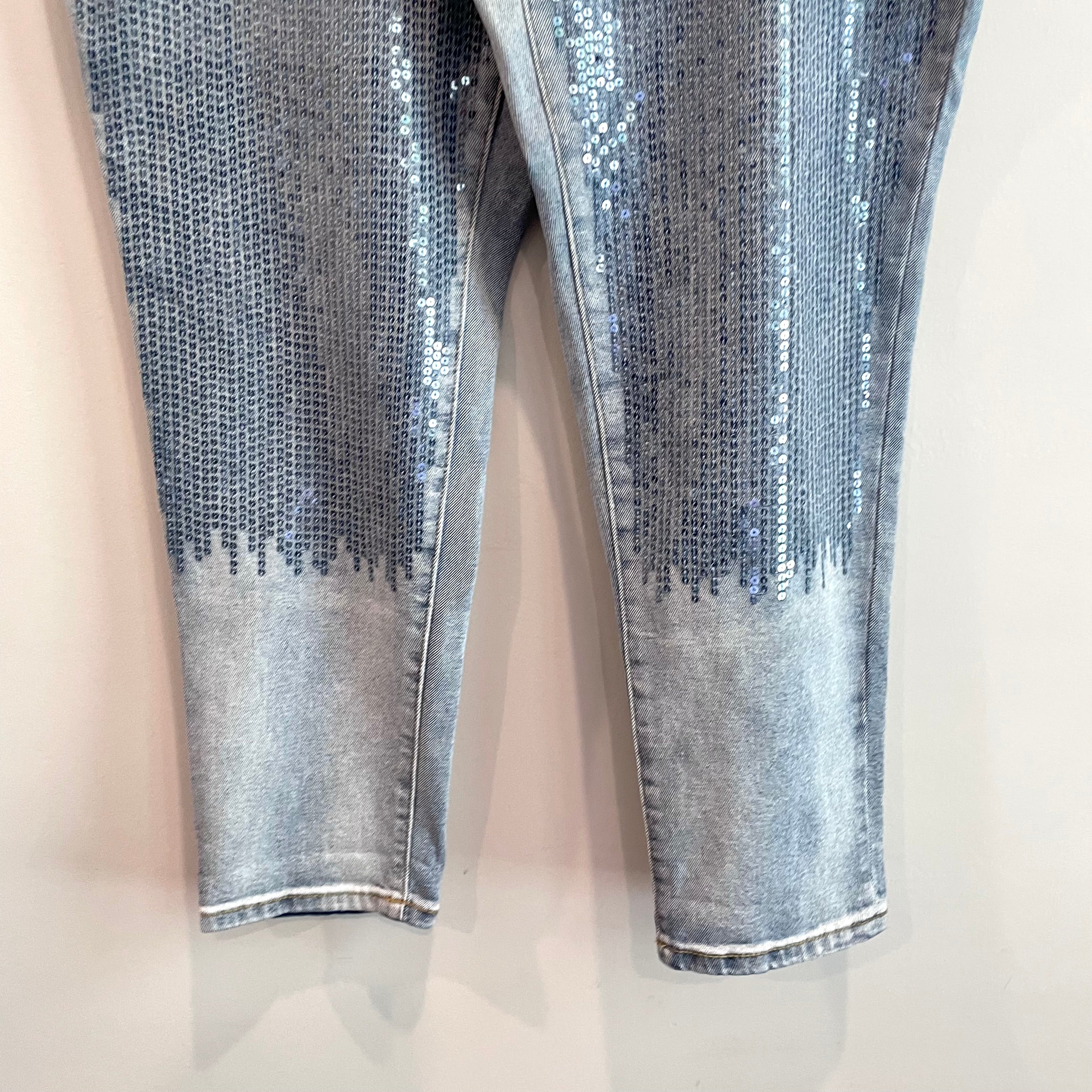 Sequin Front Boyfriend Jeans