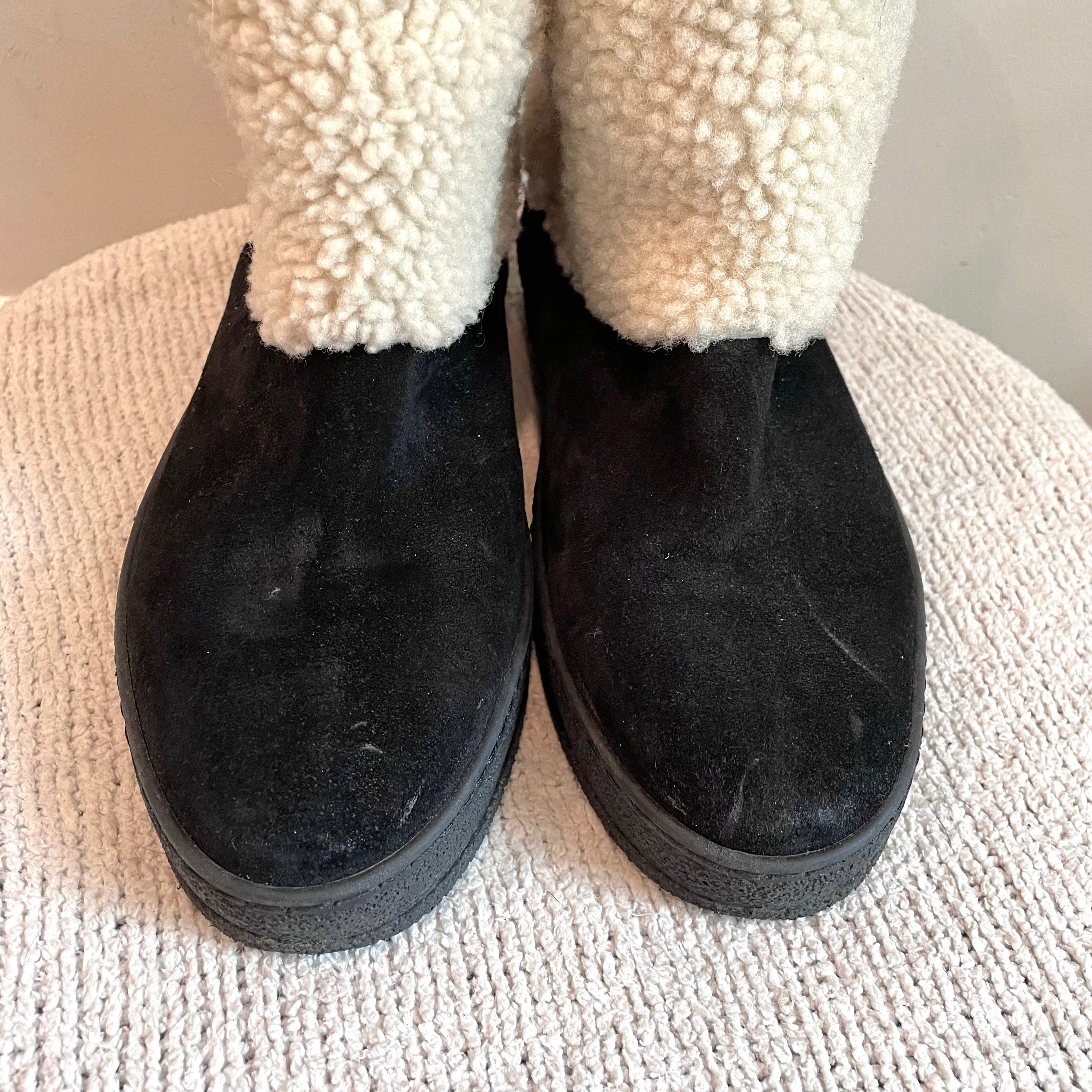 Suede Shearling Lined Boots