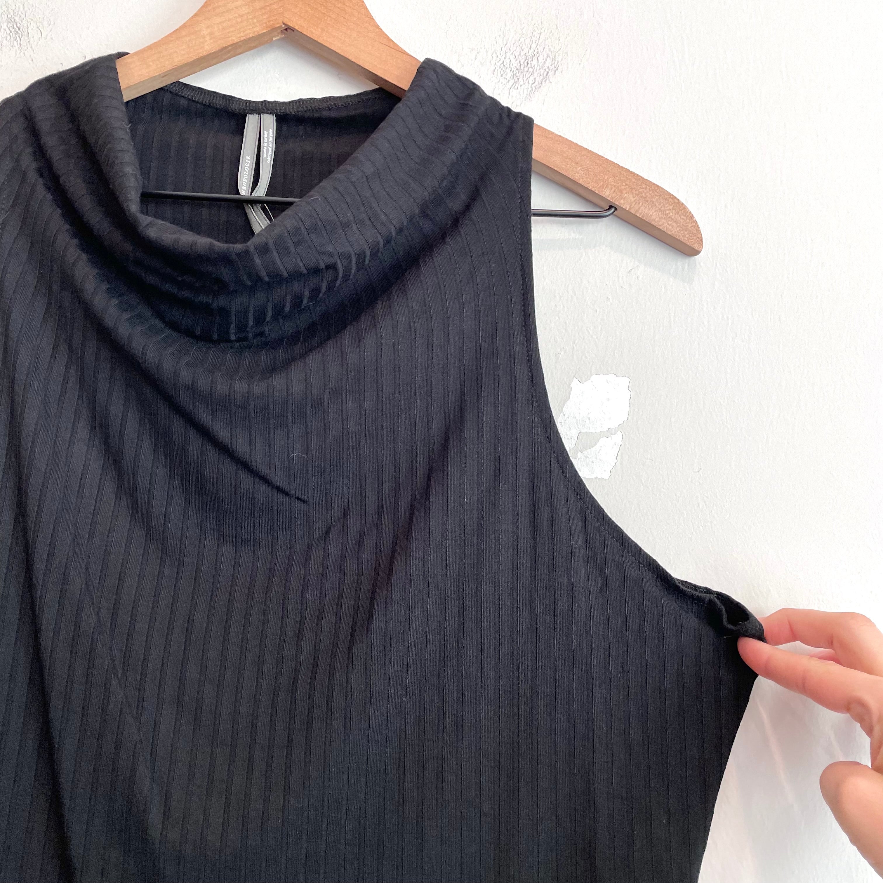 Sleeveless Draped Neck Top