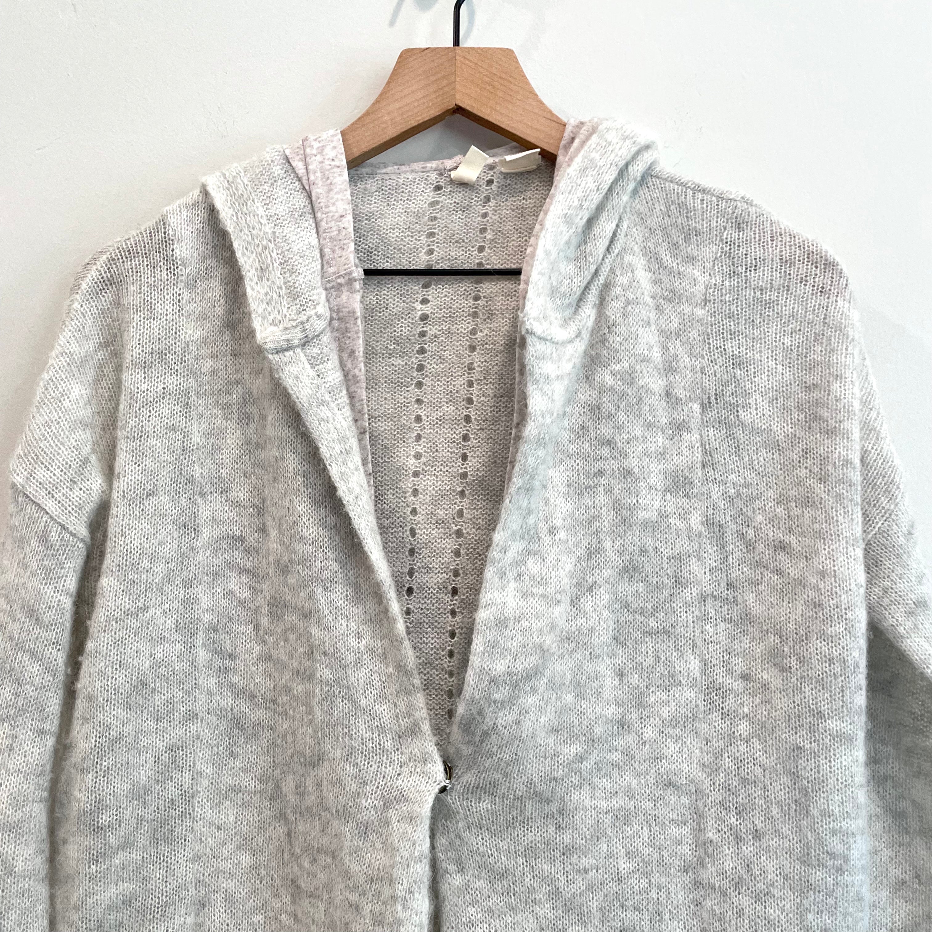 Alpaca Wool Hooded Cardigan