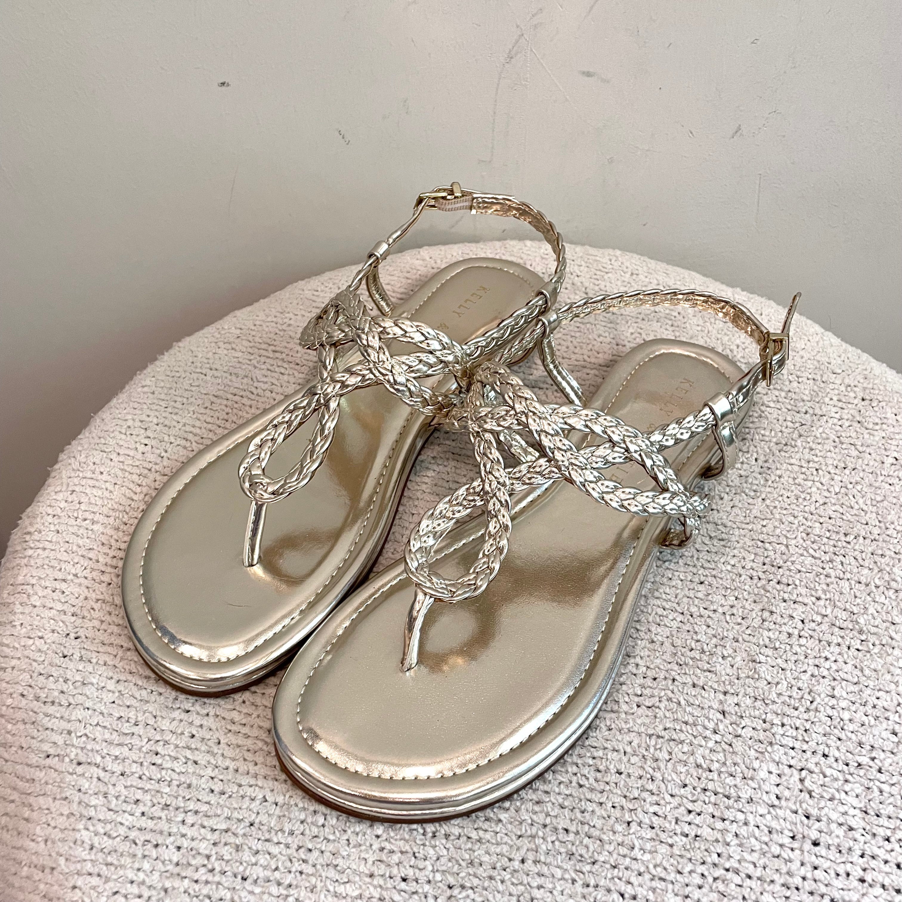 Braided Faux Leather Sandals