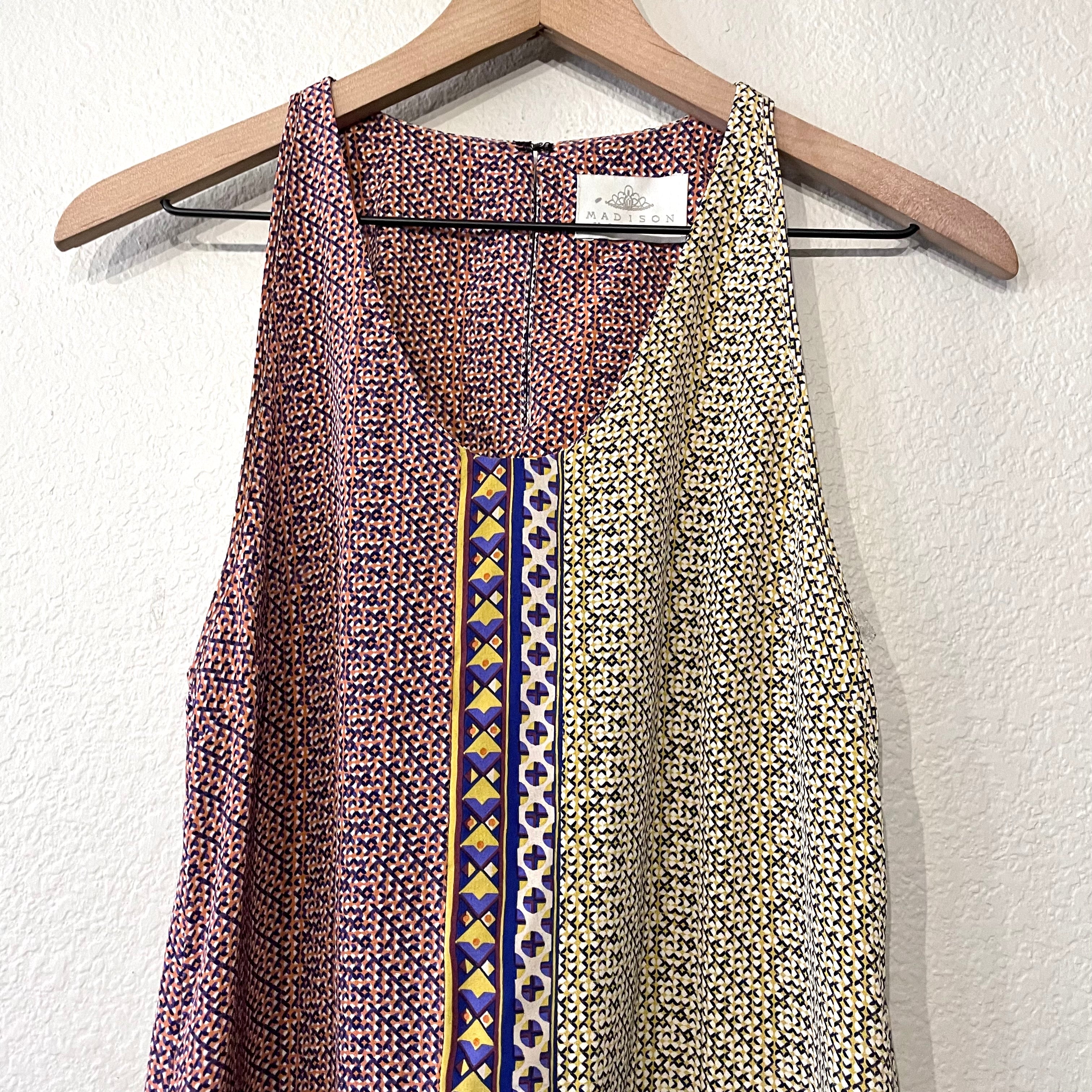 Geometric Silk Dress