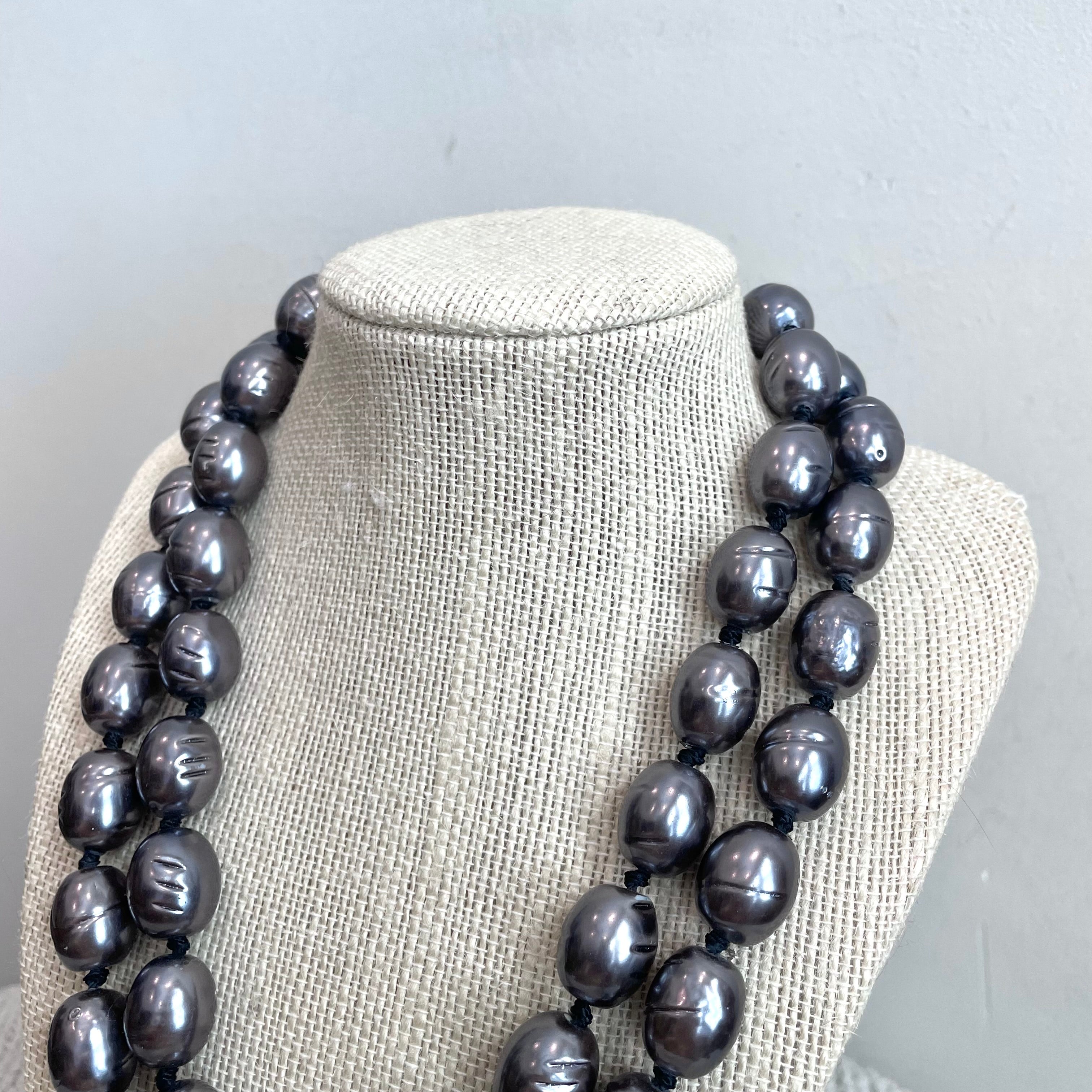 Double Strand Faux Pearl Necklace