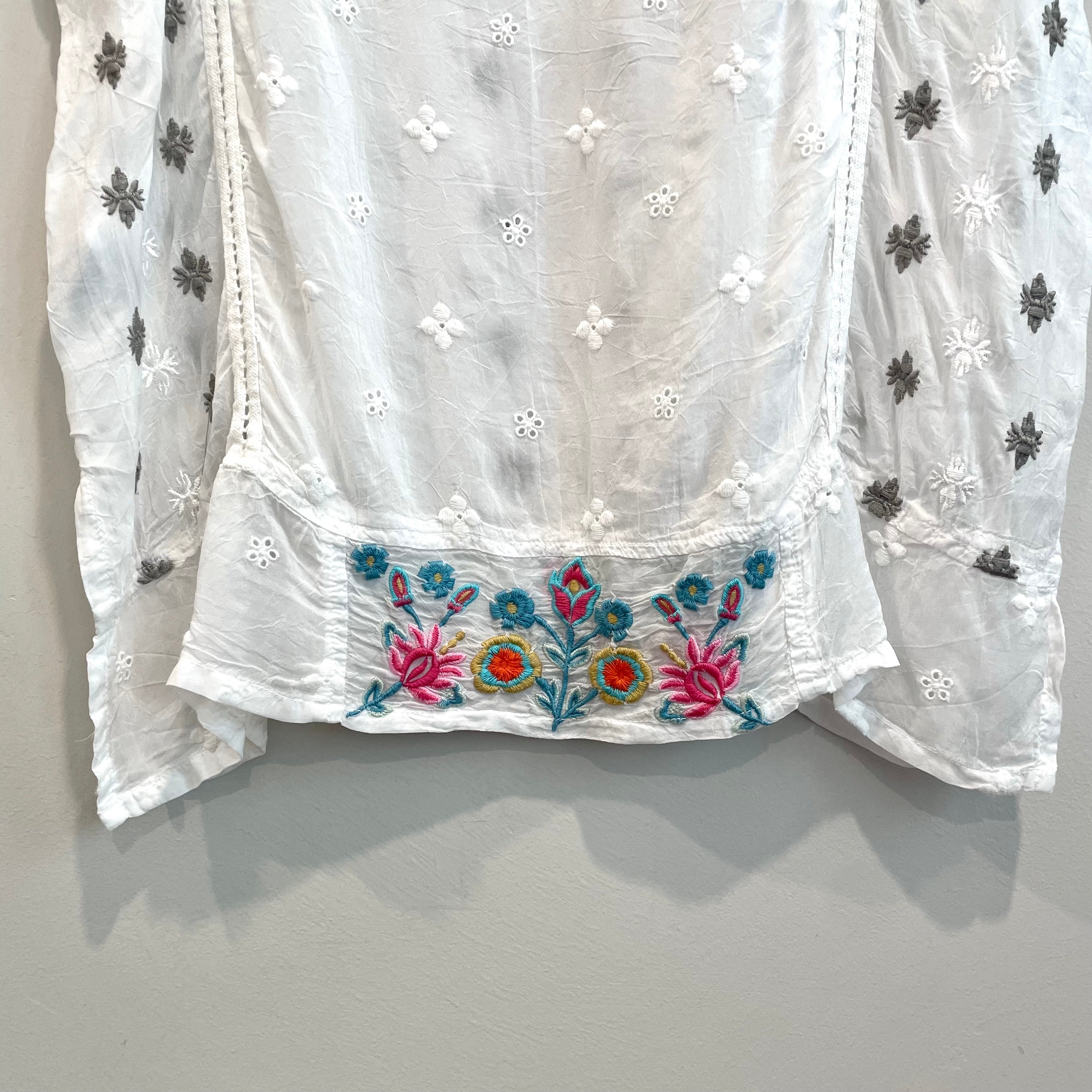 Floral Eyelet Embroidered Top