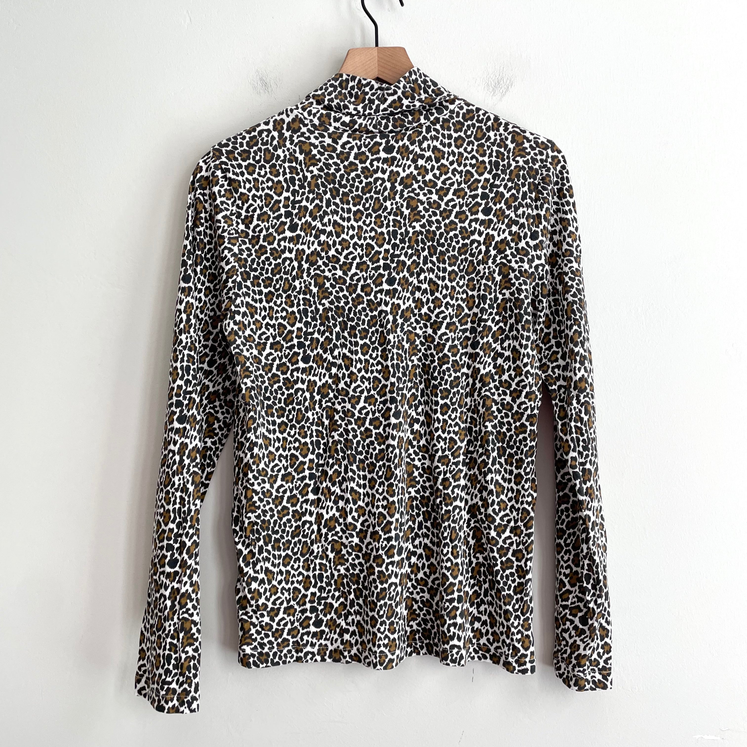 Leopard Turtleneck Top