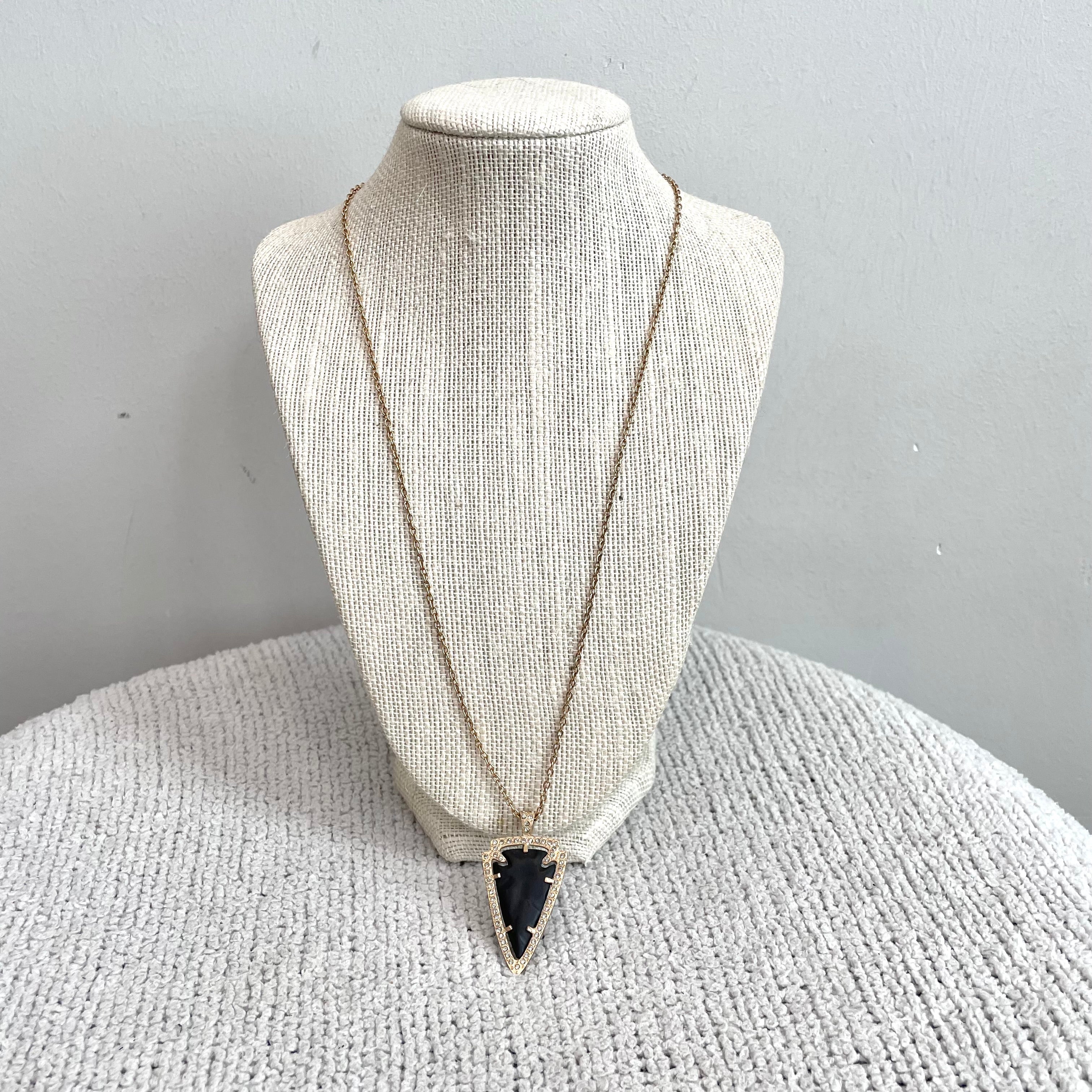 Pave Arrowhead Pendant Necklace