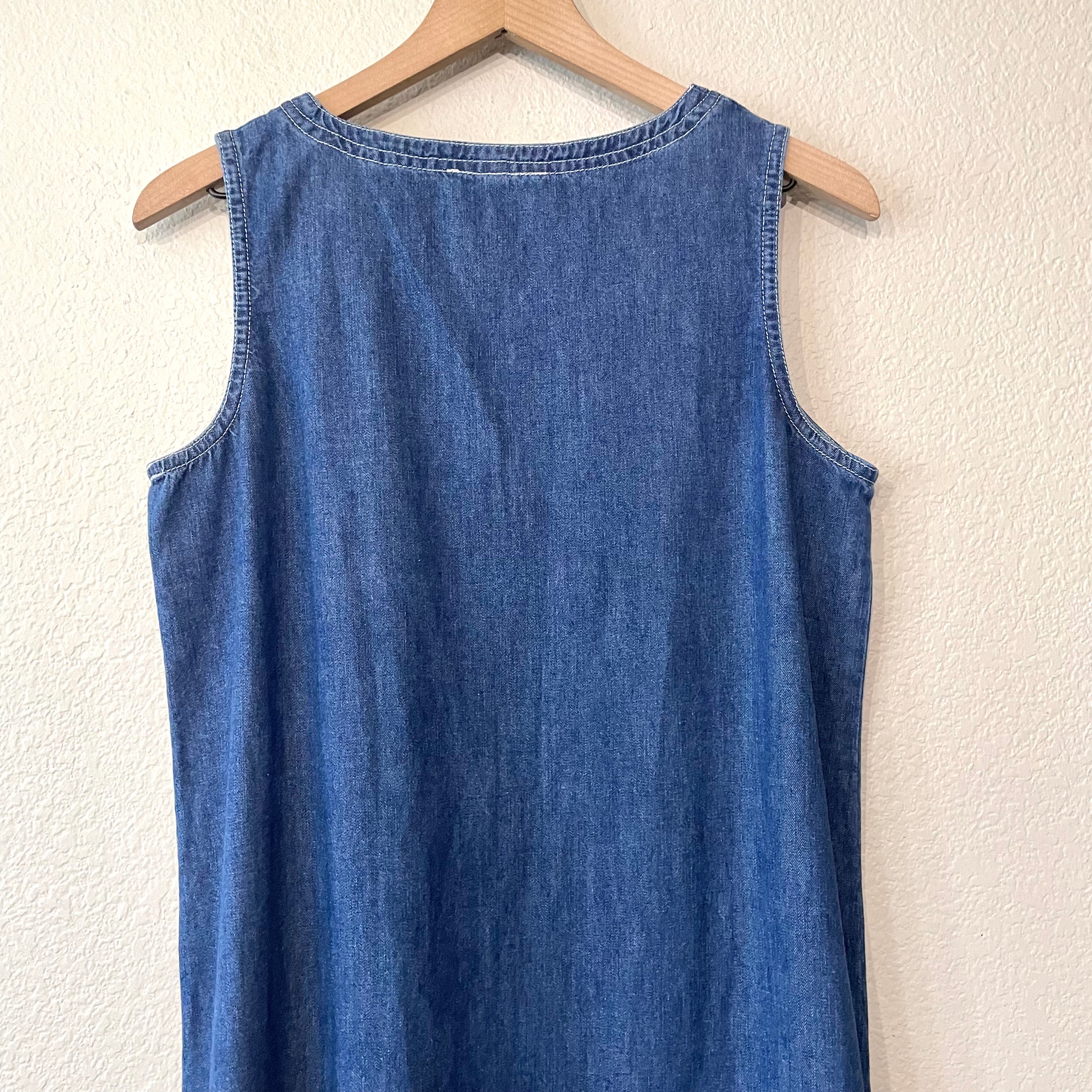 Chambray Denim Maxi Dress