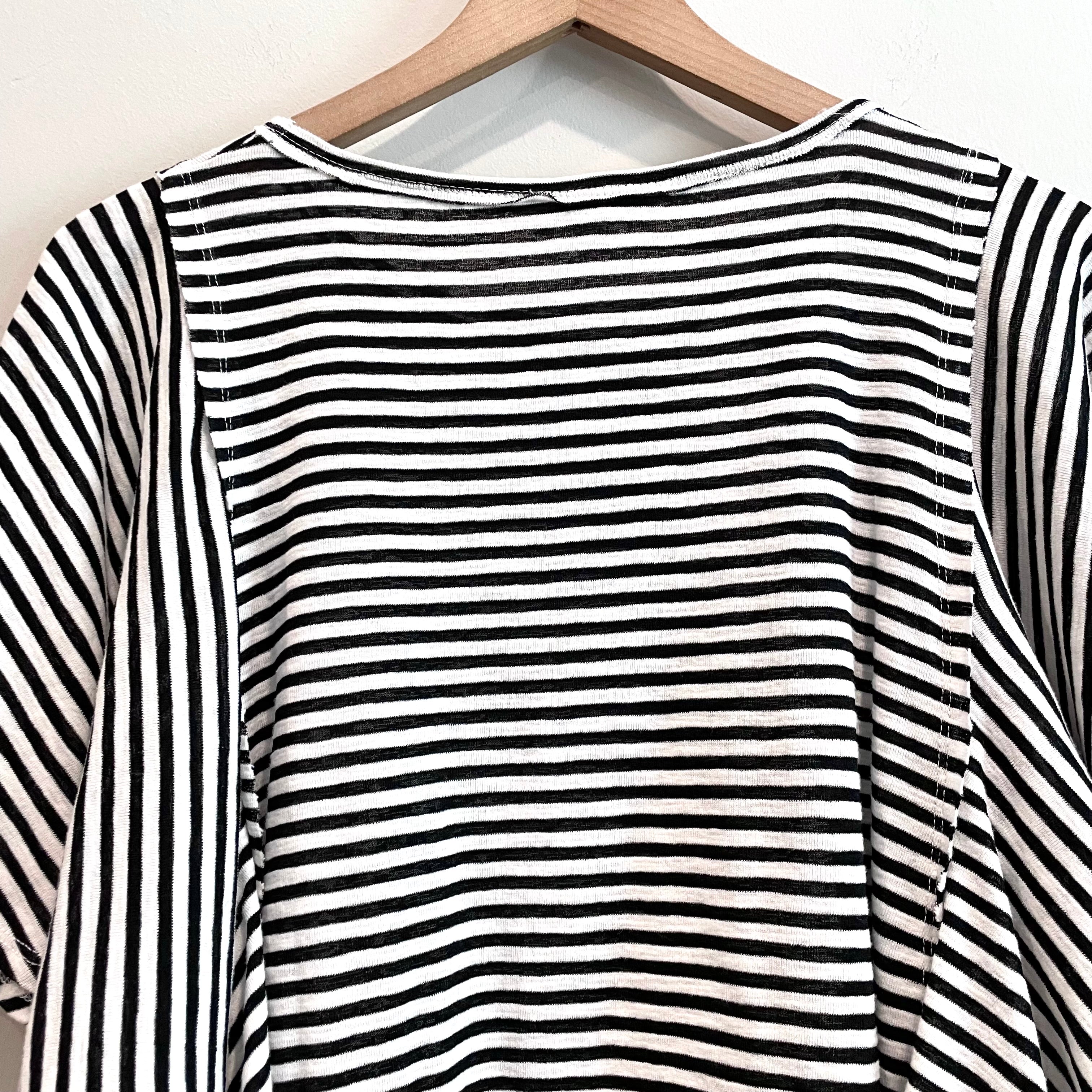 Striped Ruffle Sleeve Top