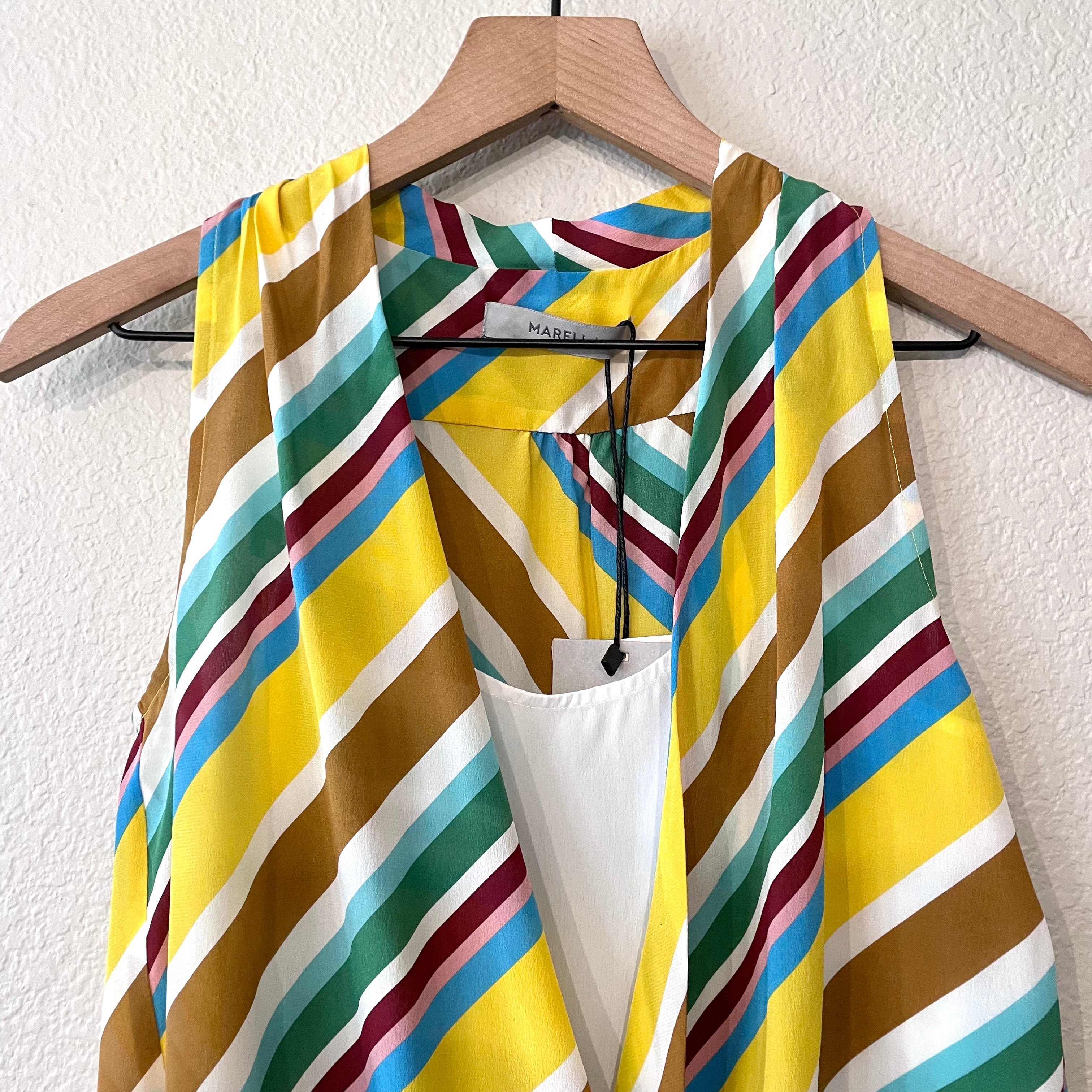 Striped Silk Top