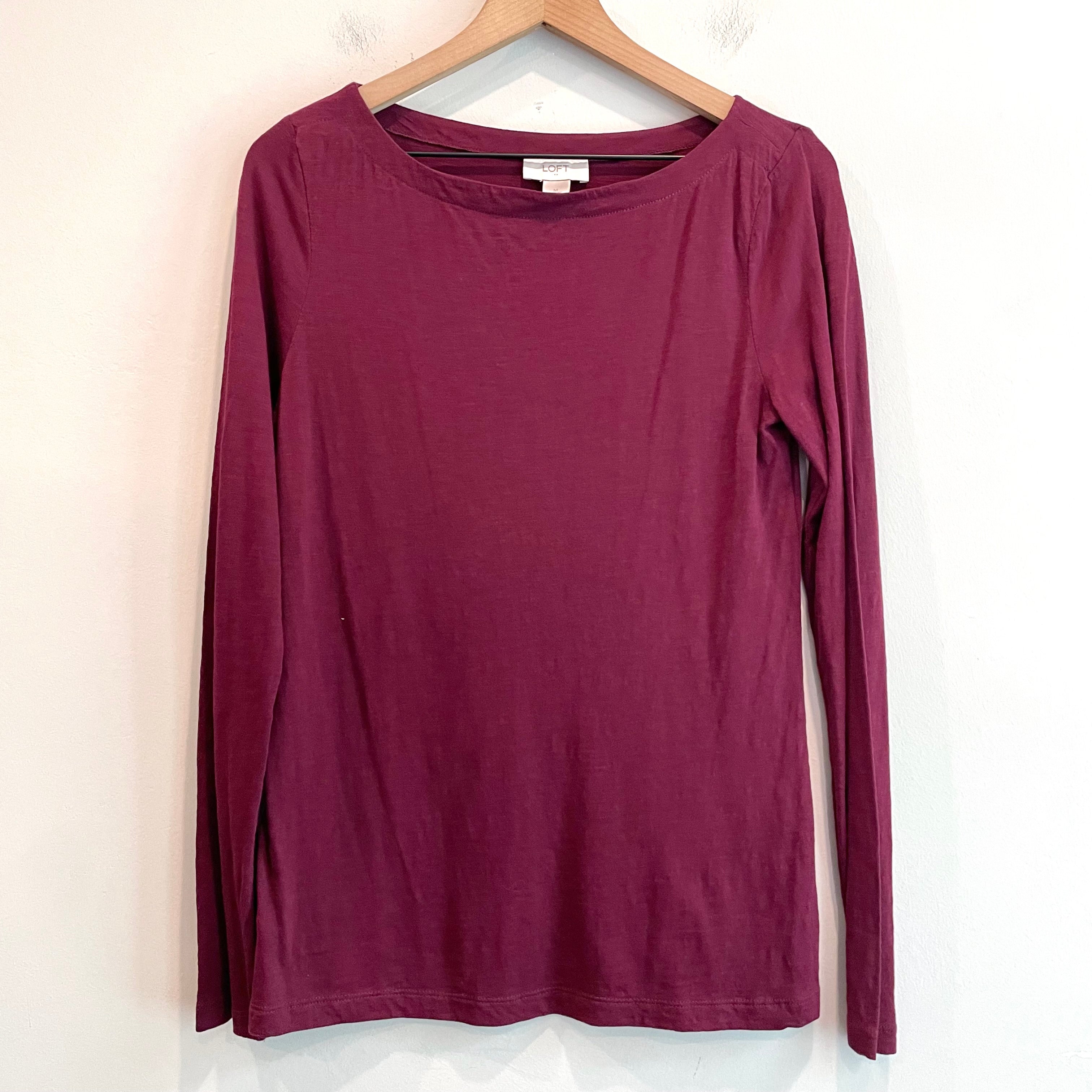 Long Sleeve Wide Neck Top