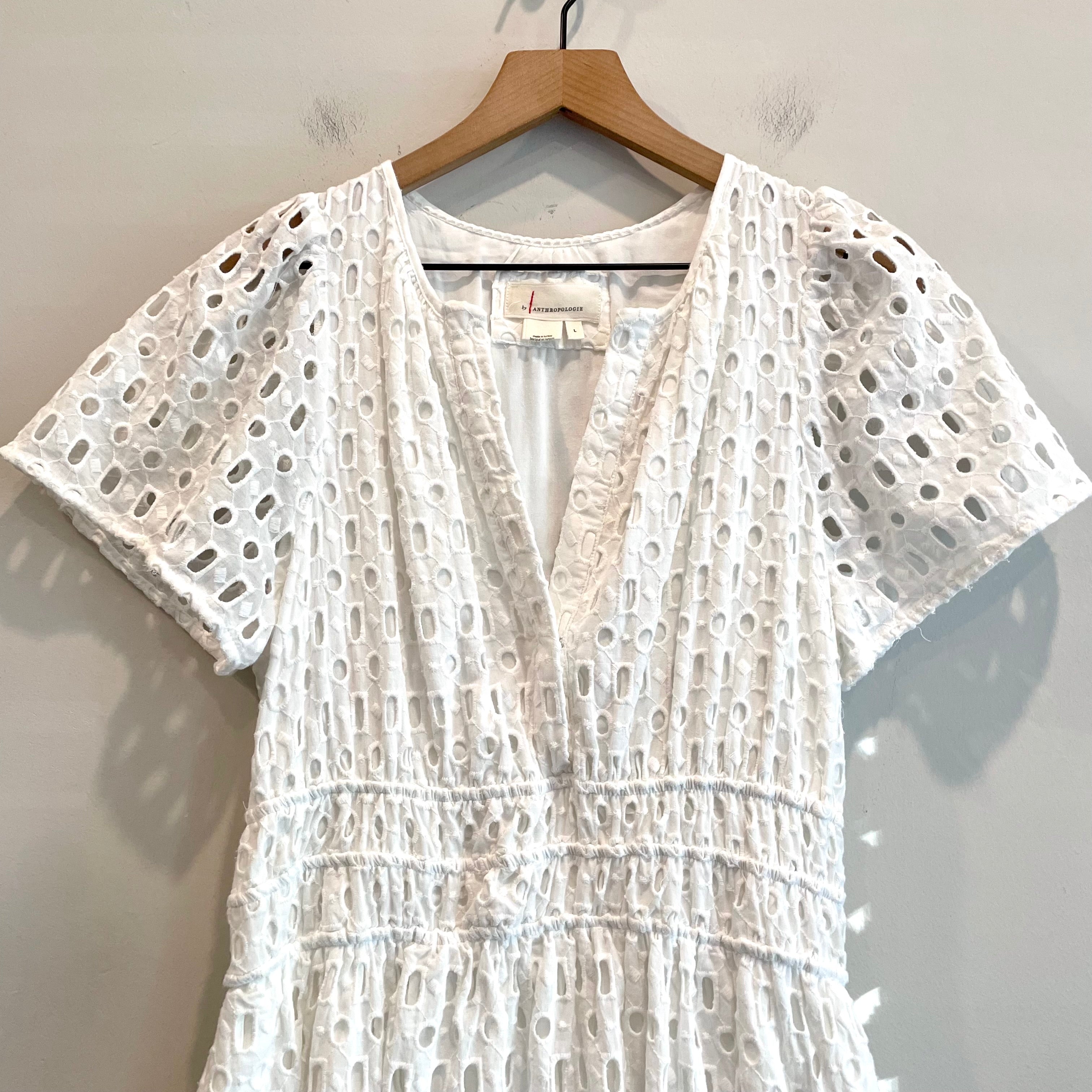 Short Sleeve Eyelet Dress