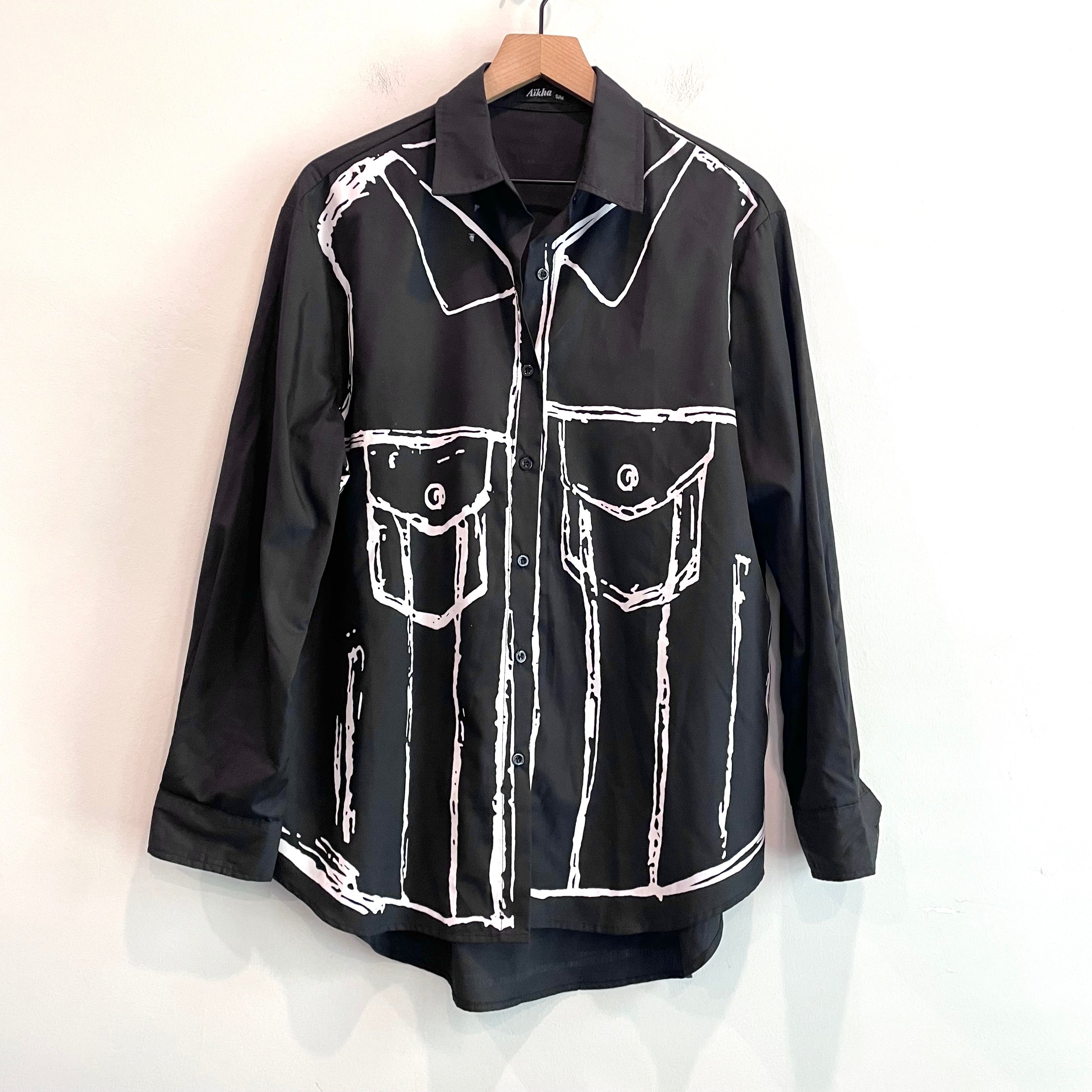 Sketch Pop Art Button Down Shirt