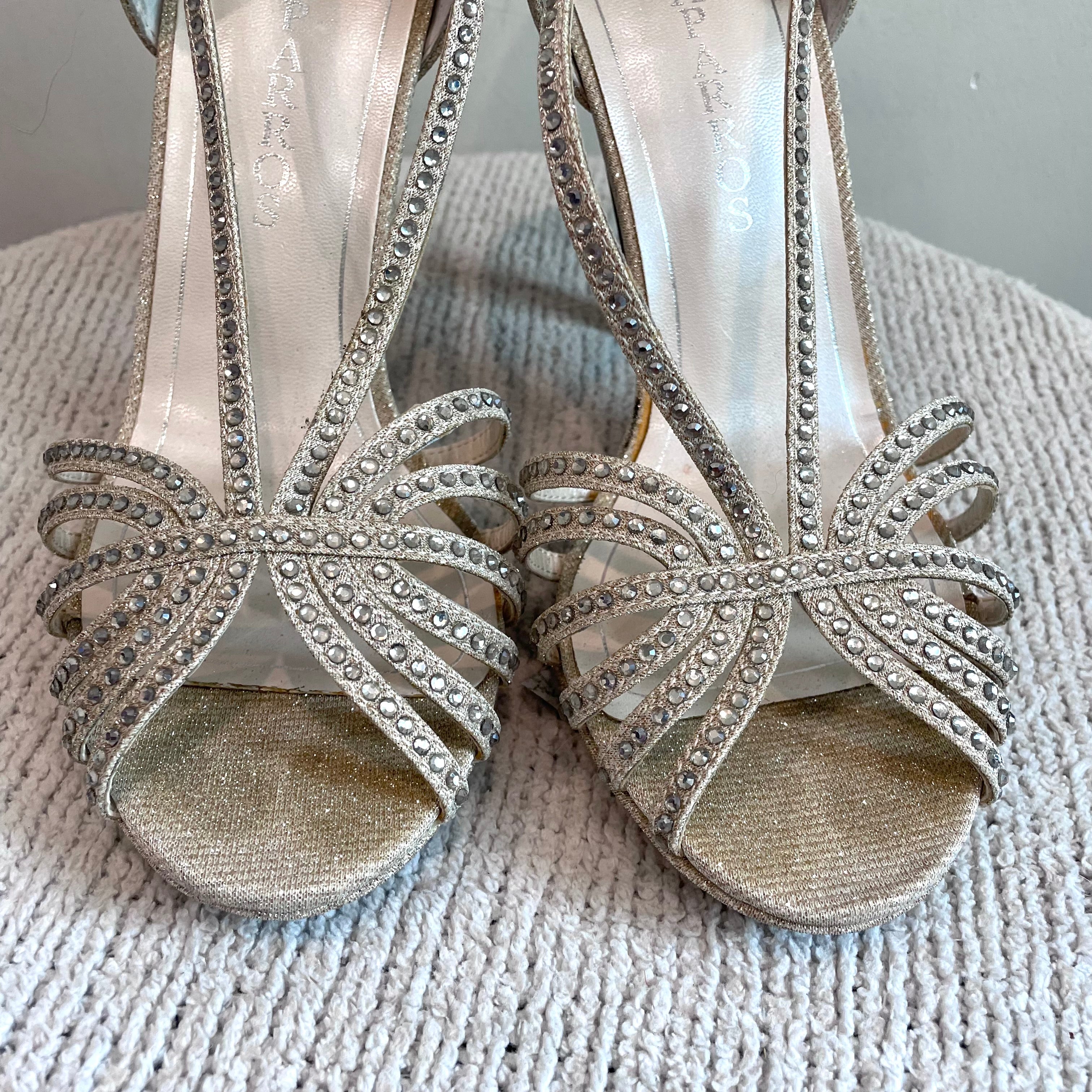 Crystal Open Toe Heels