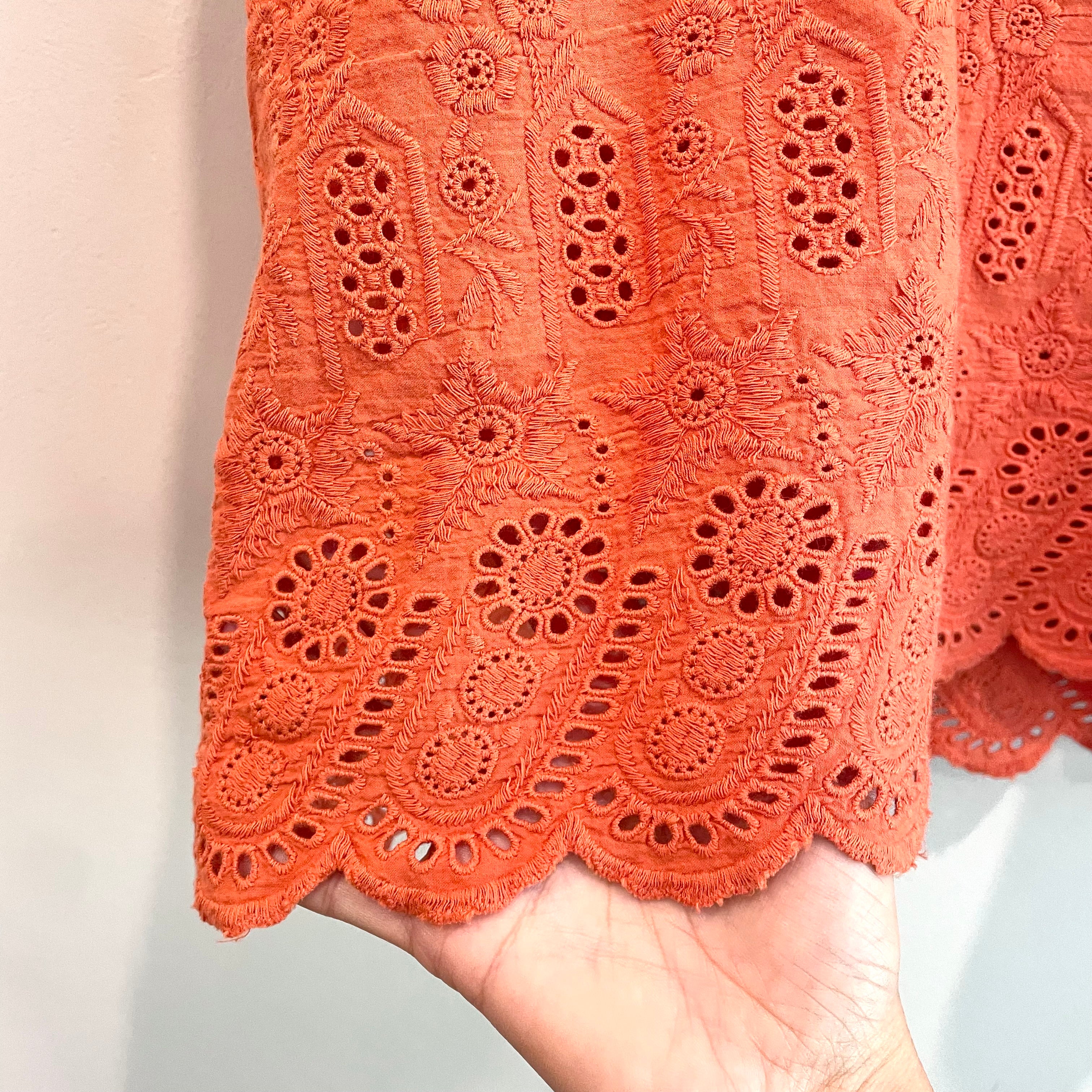 Embroidered Eyelet Tank Top