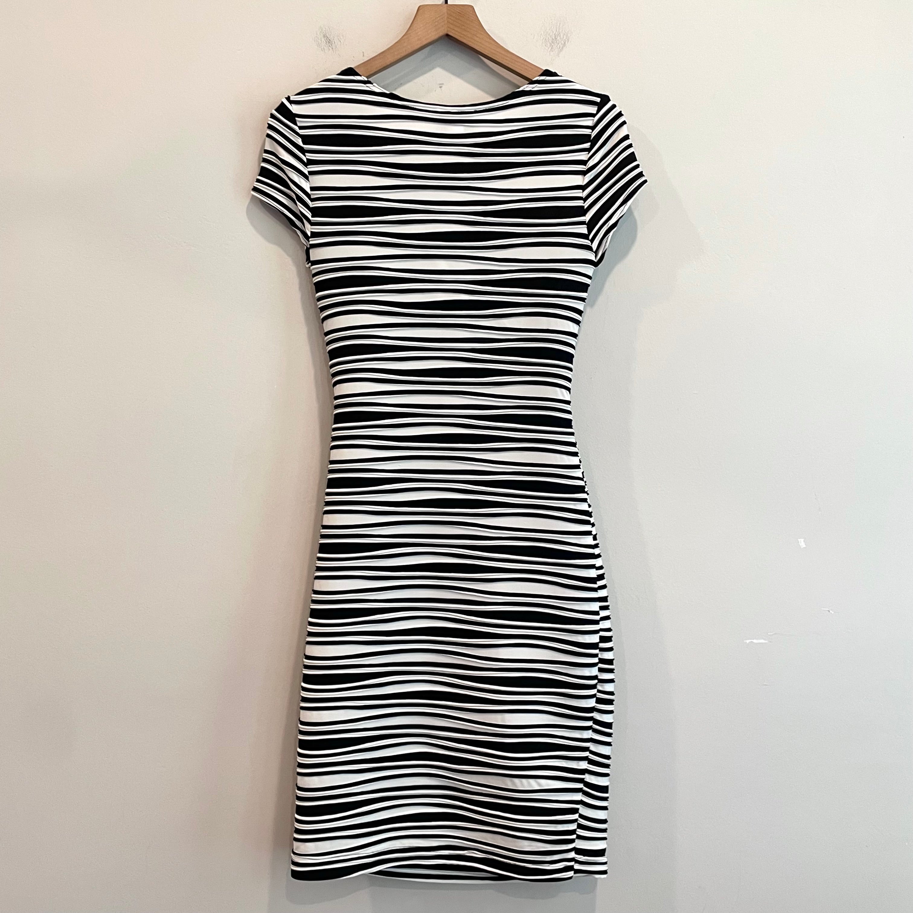 Striped Ruched Side Dress