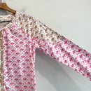 Geometric Button Down Top-7