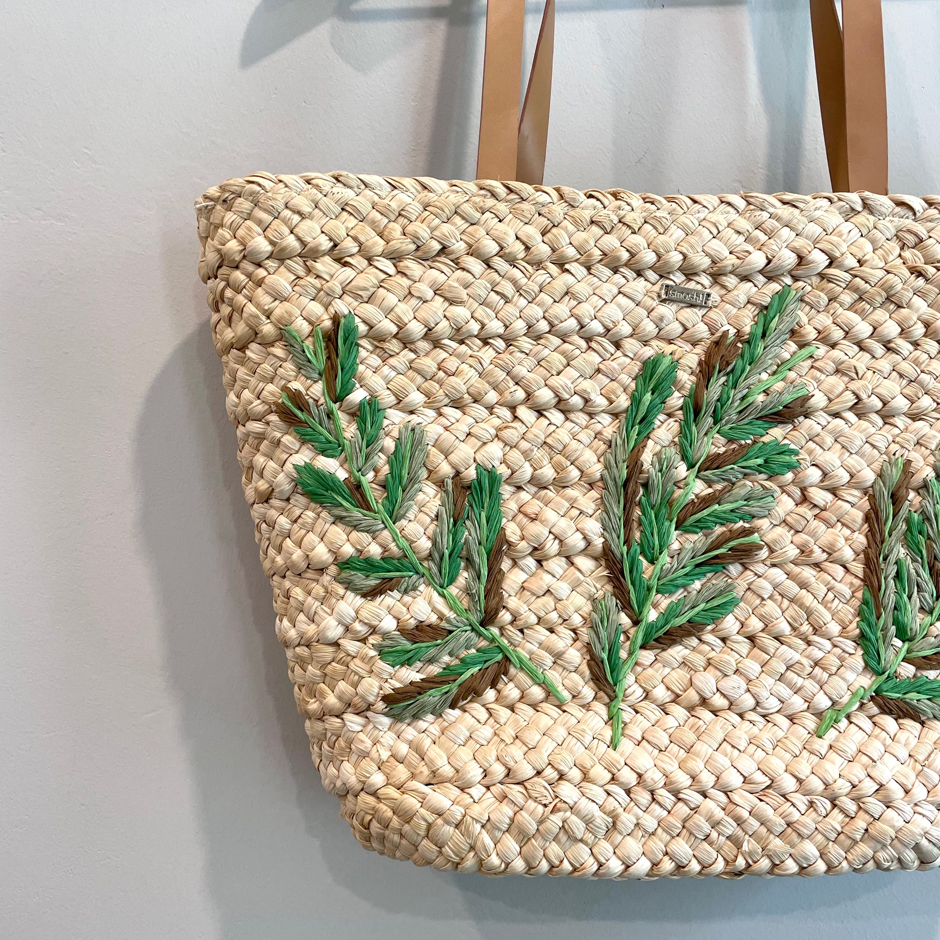 Leaf Straw Tote Bag