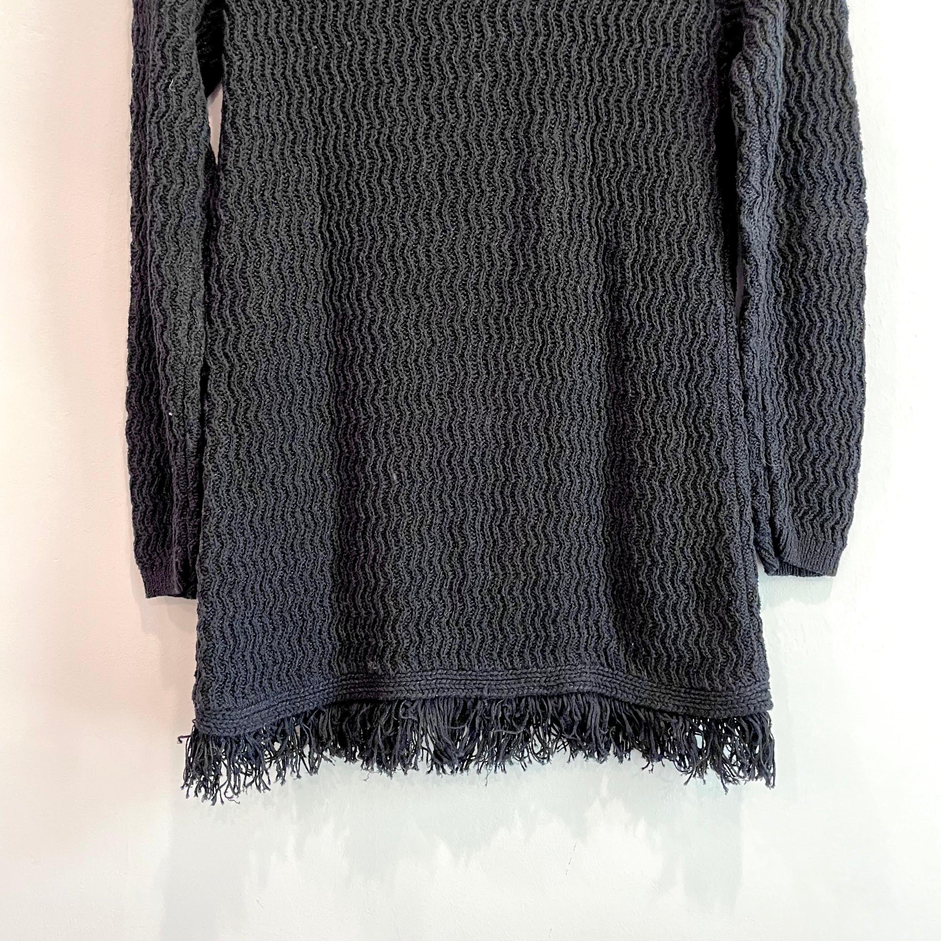 Textured Fringe Hem Sweater