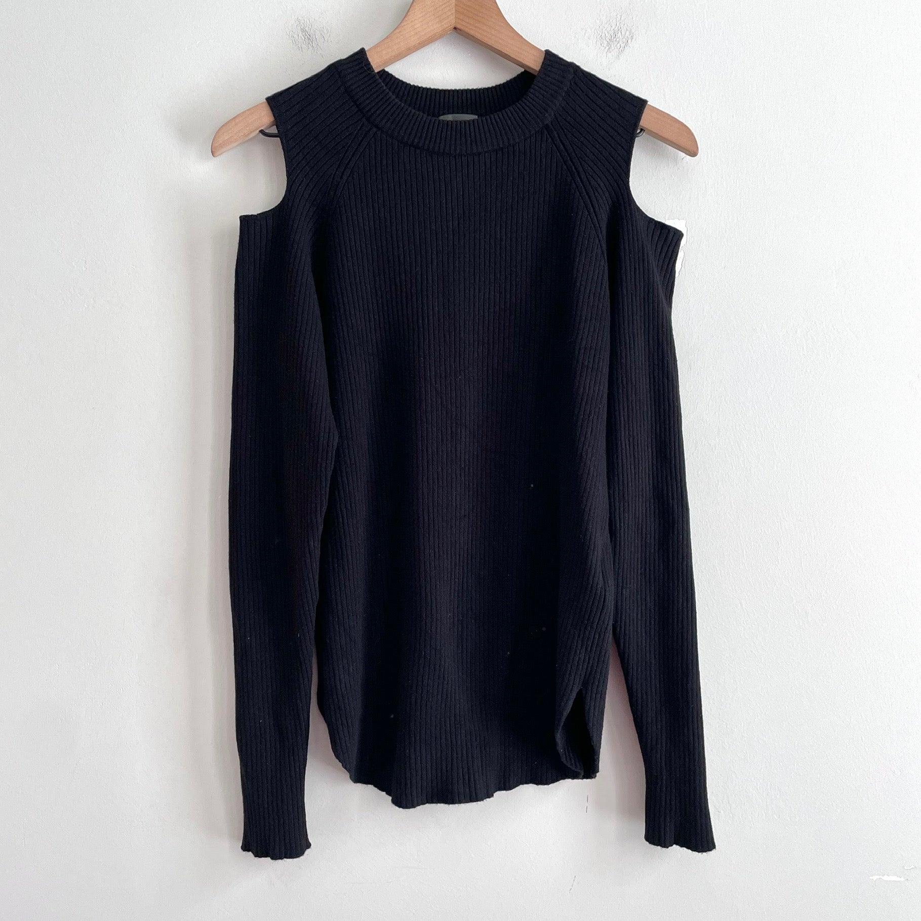 Cold Shoulder Ribbed Sweater