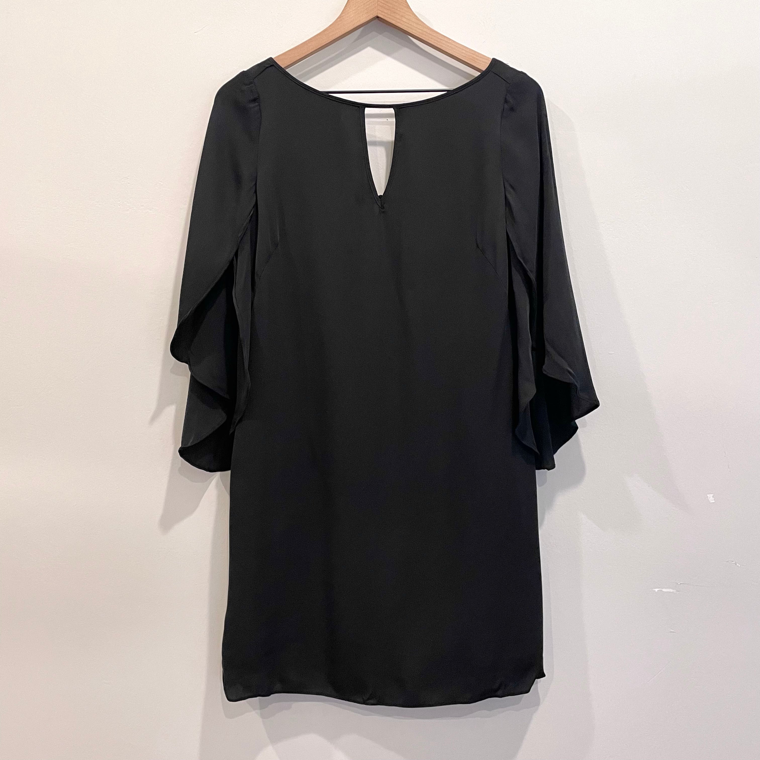 Silk Flare Sleeve Dress