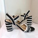 Sam Edelman Olisa Raffia Block Heel Sandal-10