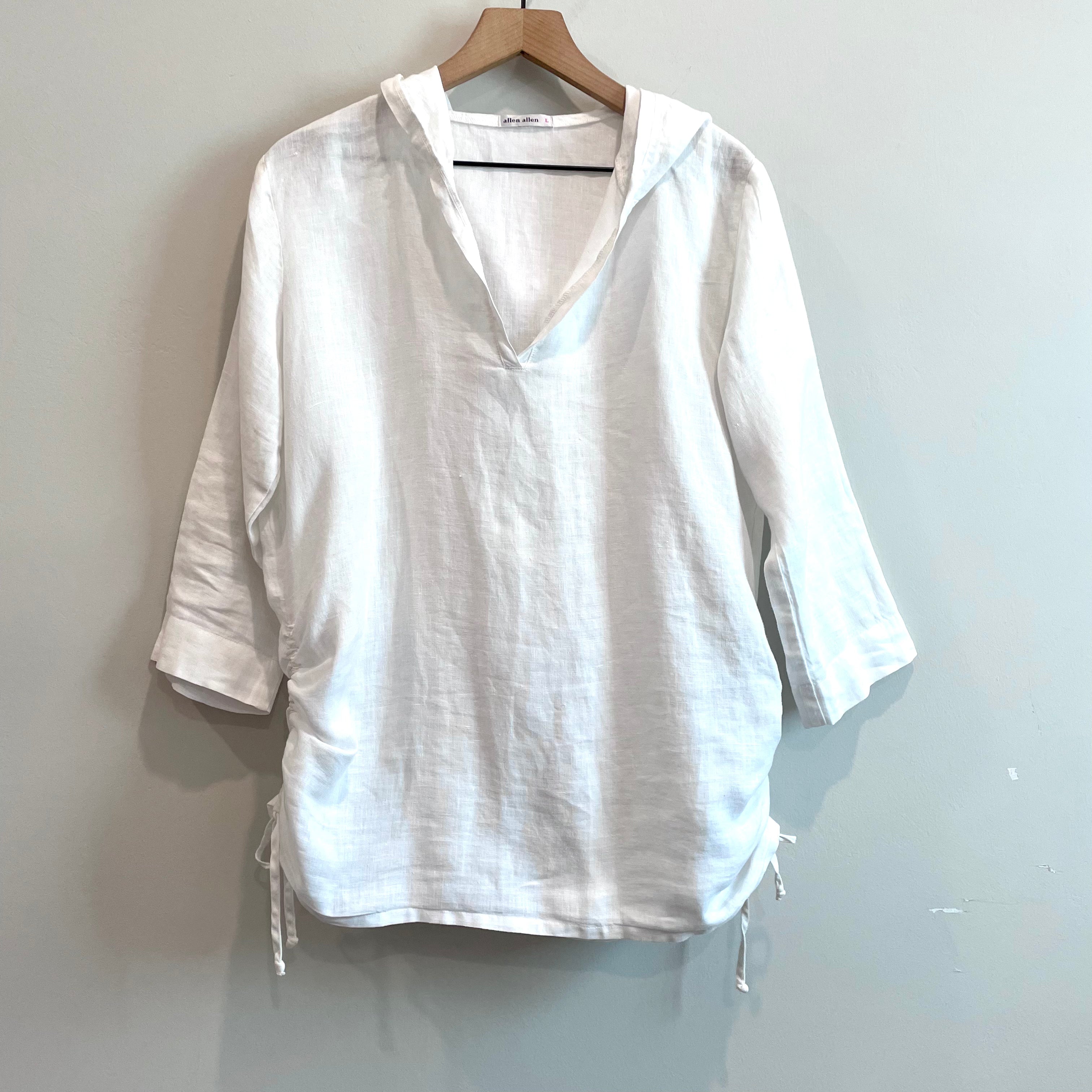 Hooded Linen Top