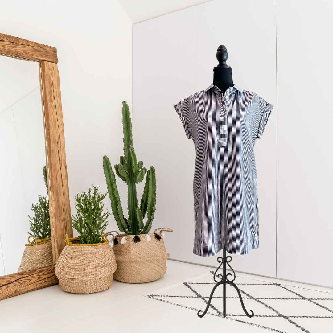 Striped Denim Shirt Dress