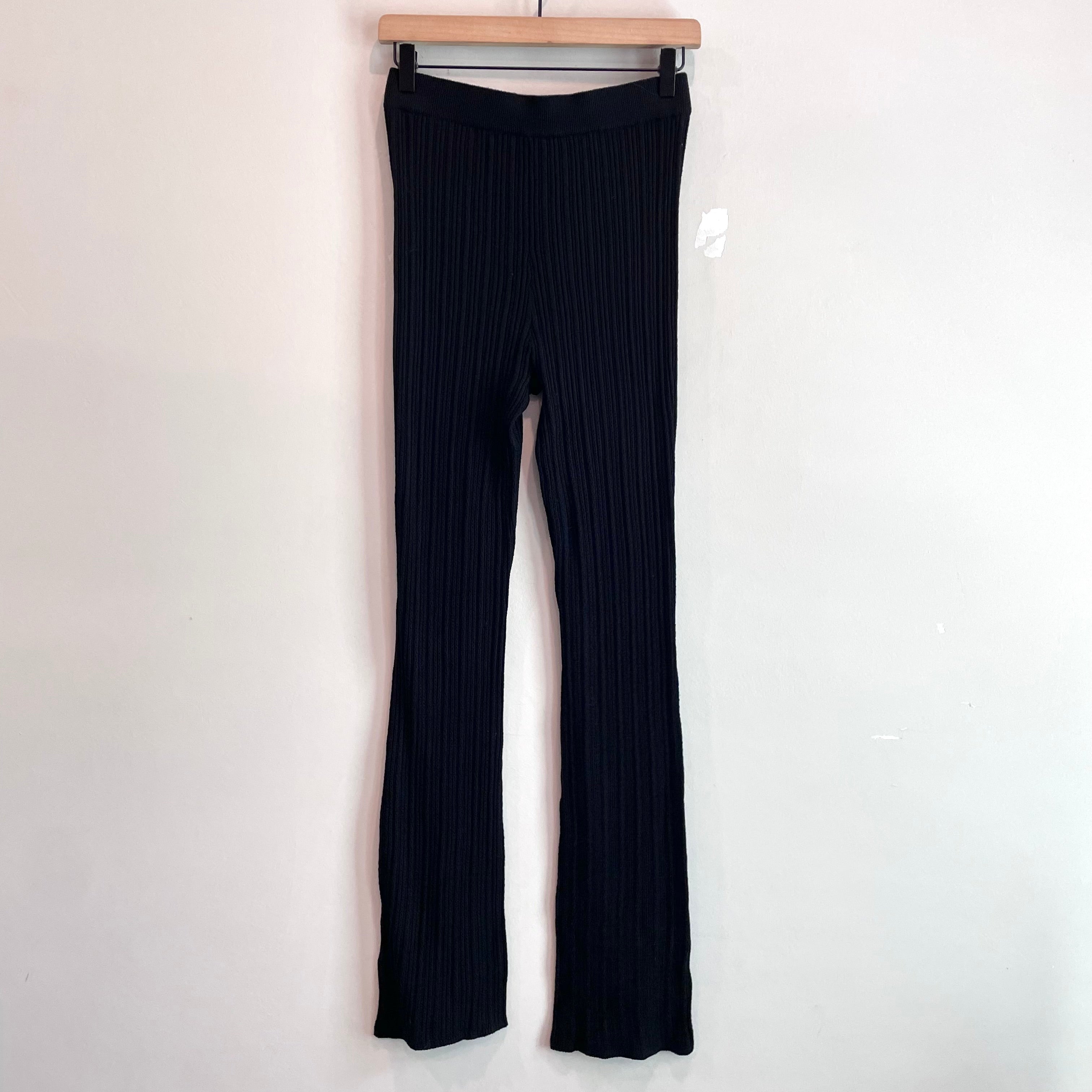 Pointelle Ribbed Knit Pants