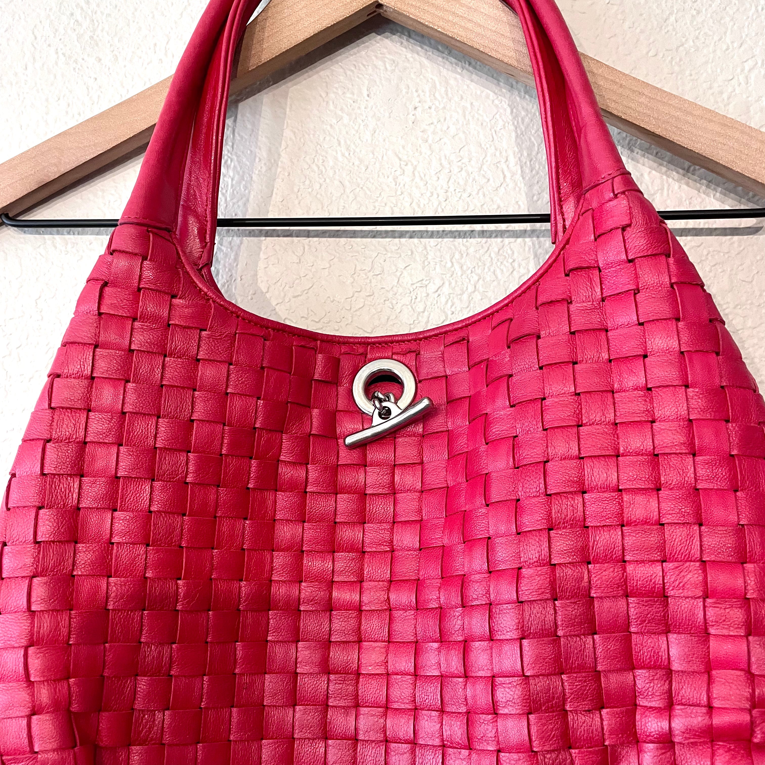 Leather Weave Shoulder Bag