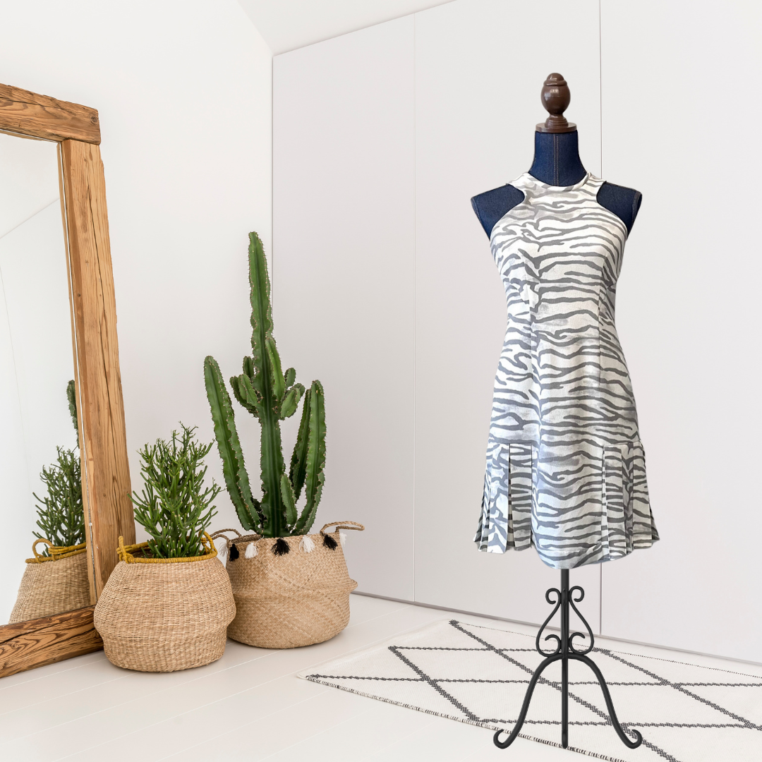 Zebra Print Sleeveless Dress