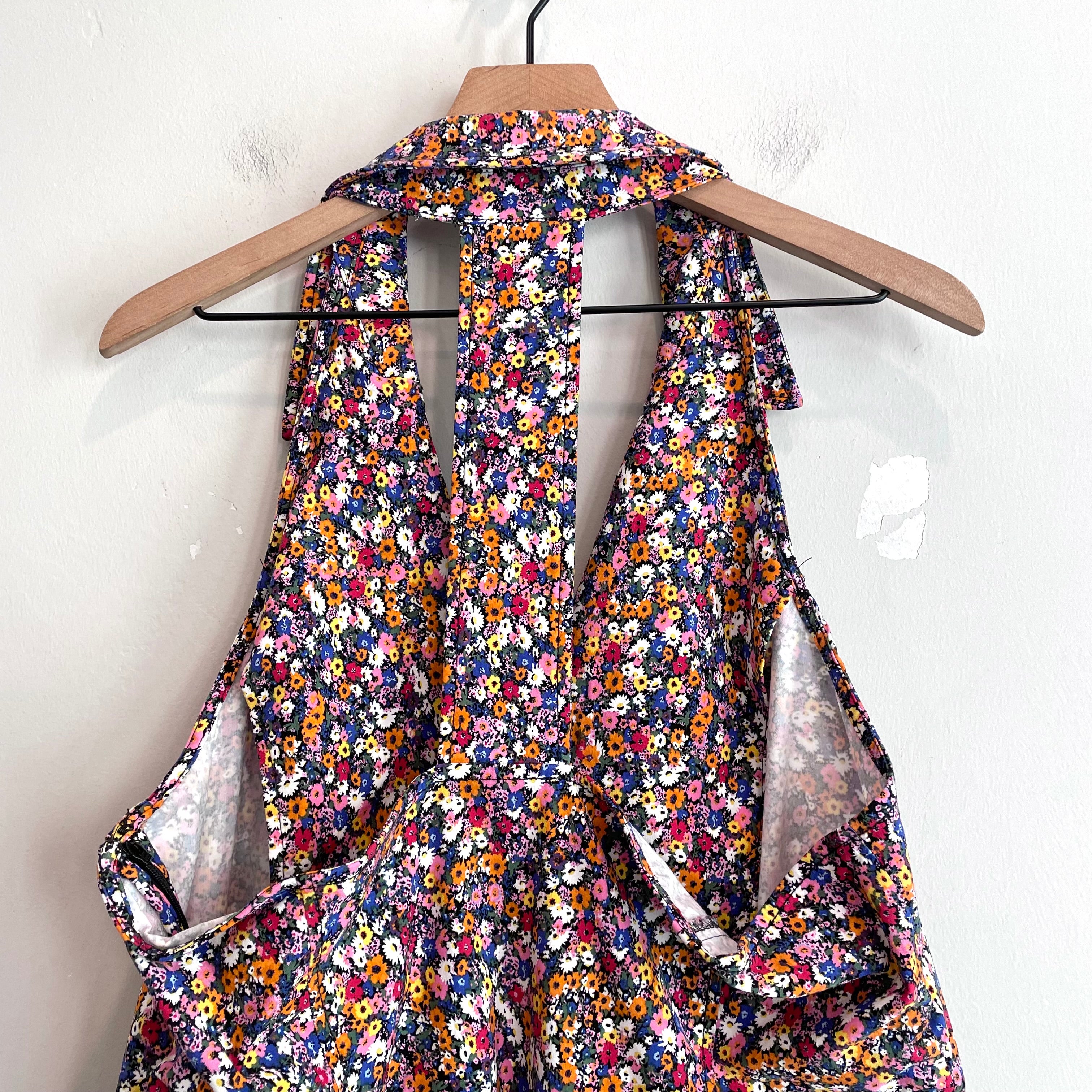 Floral Collared Button Down Mini Dress