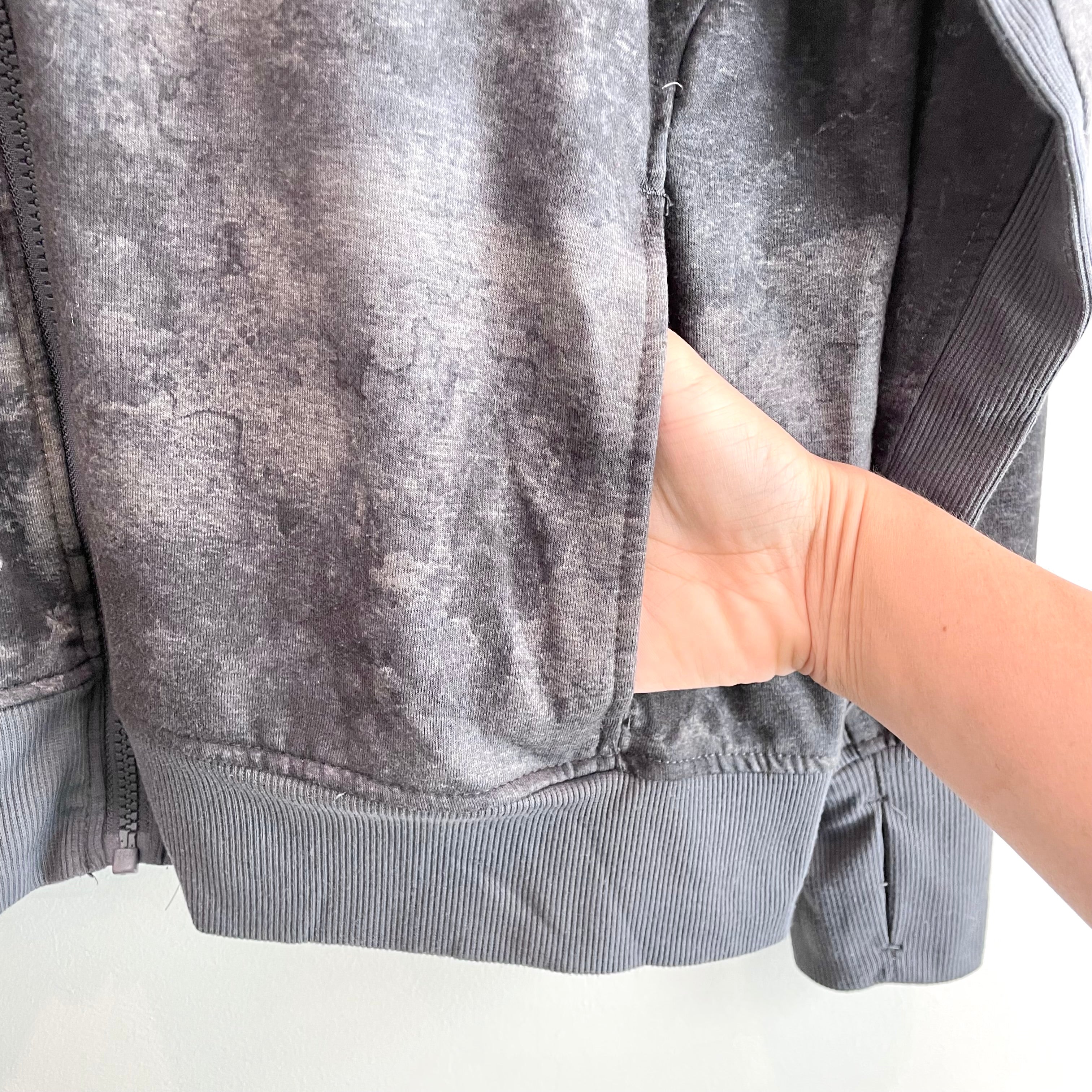 Marbled Smokey Sweatshirt Jacket