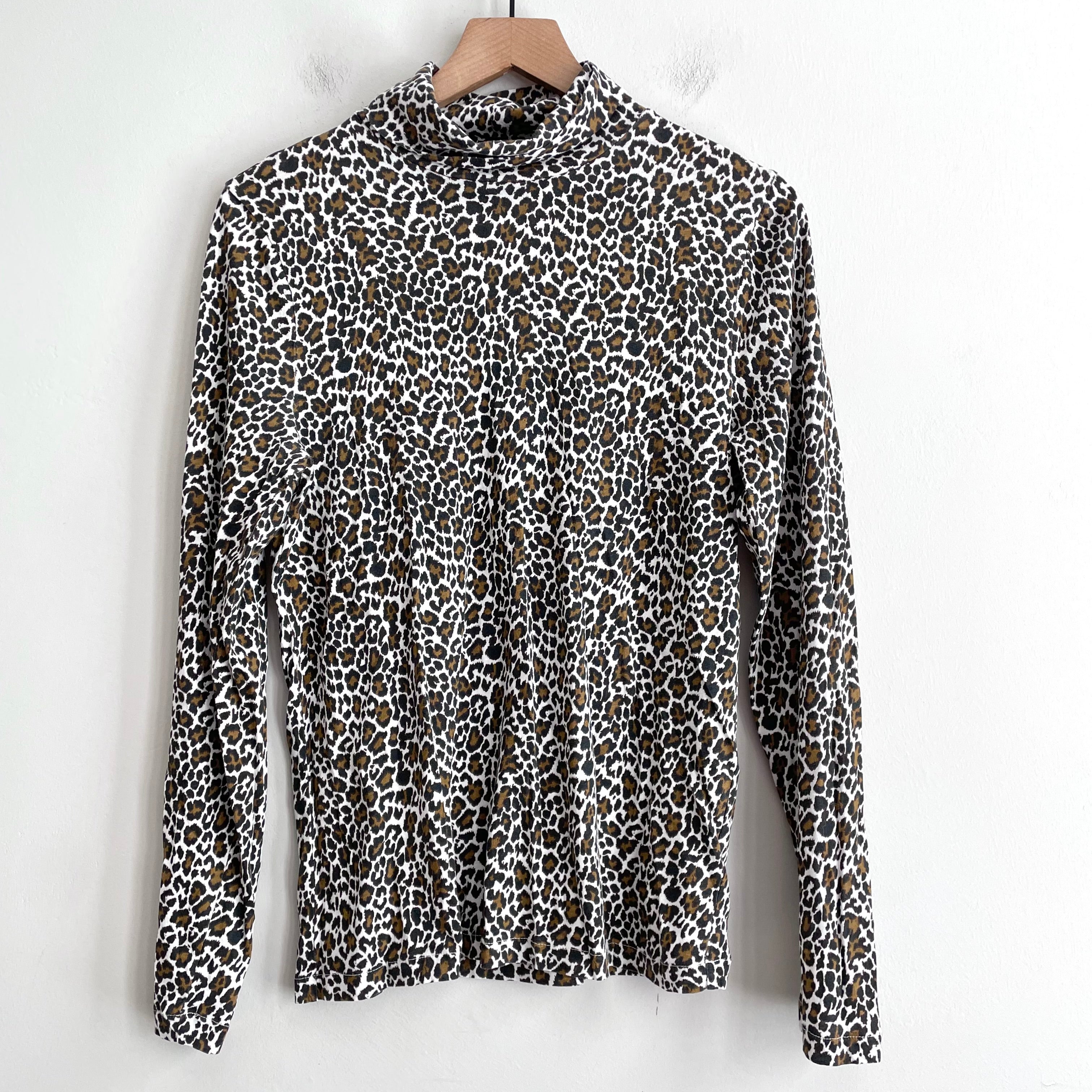 Leopard Turtleneck Top