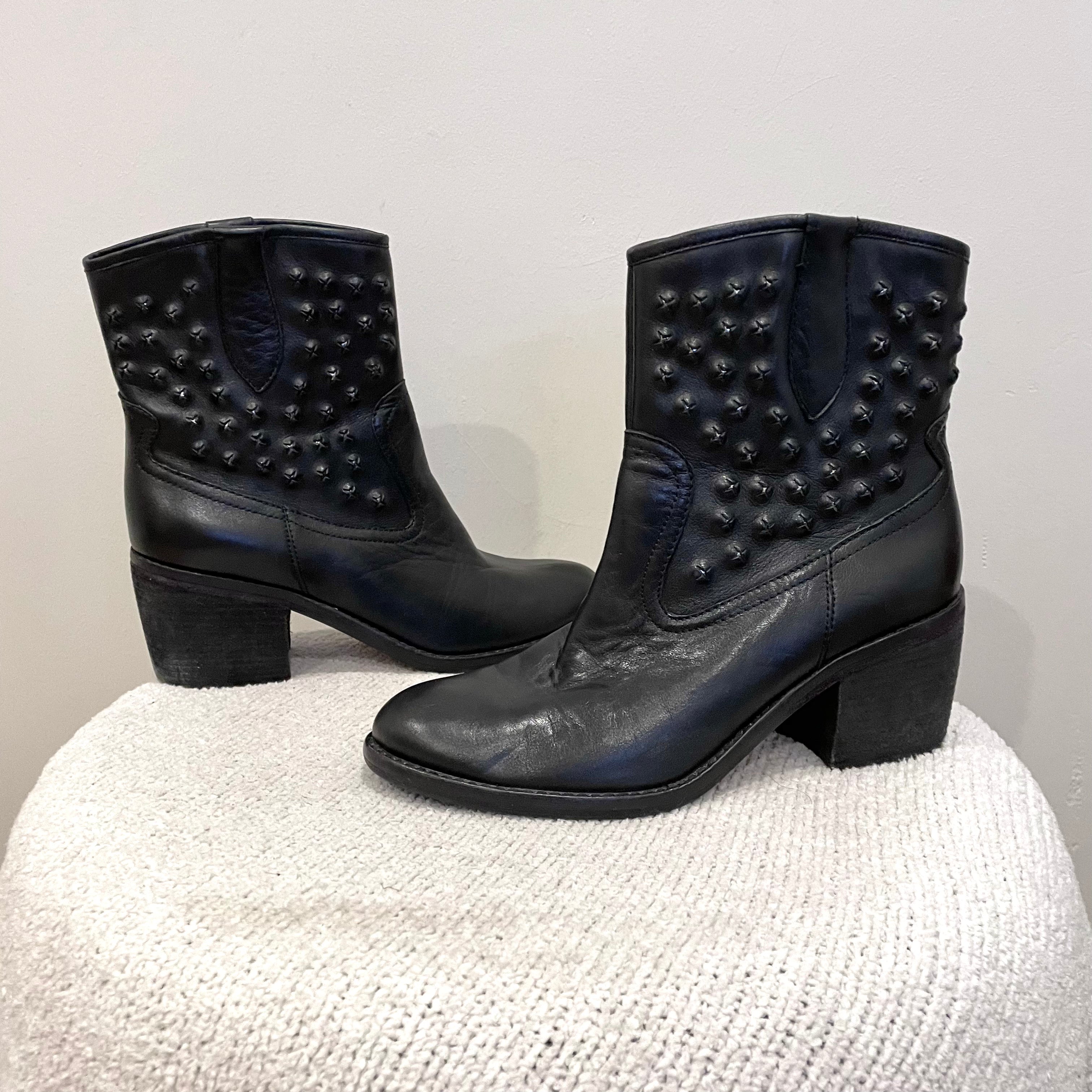 Western Punk Studded Boots