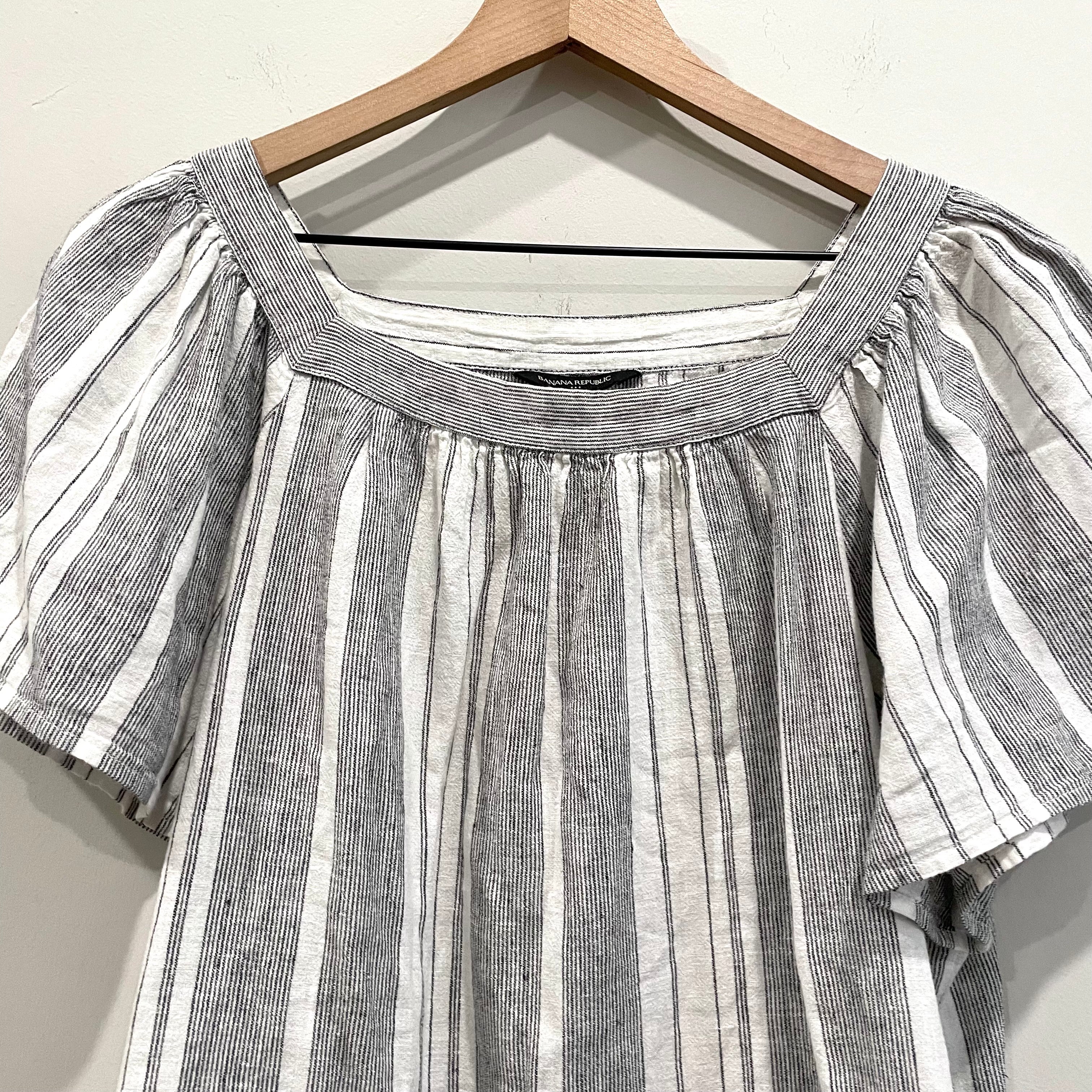 Striped Linen Blend Top