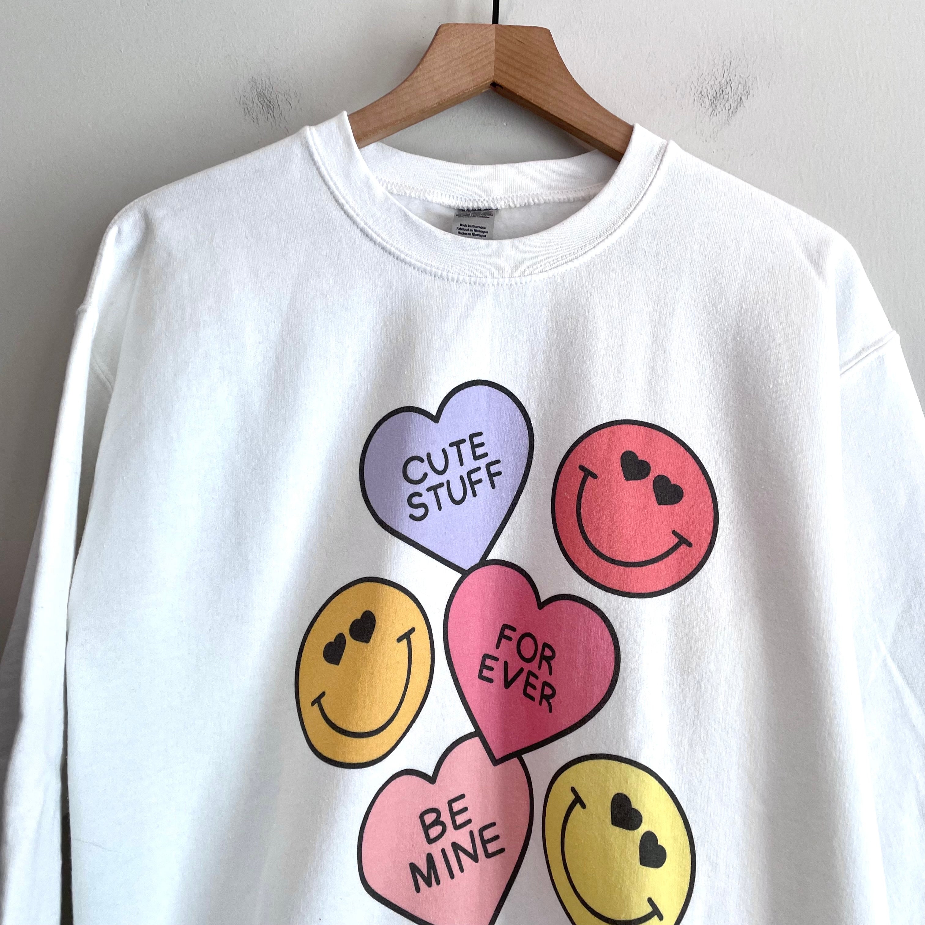 Smiley Valentine Hearts Sweatshirt