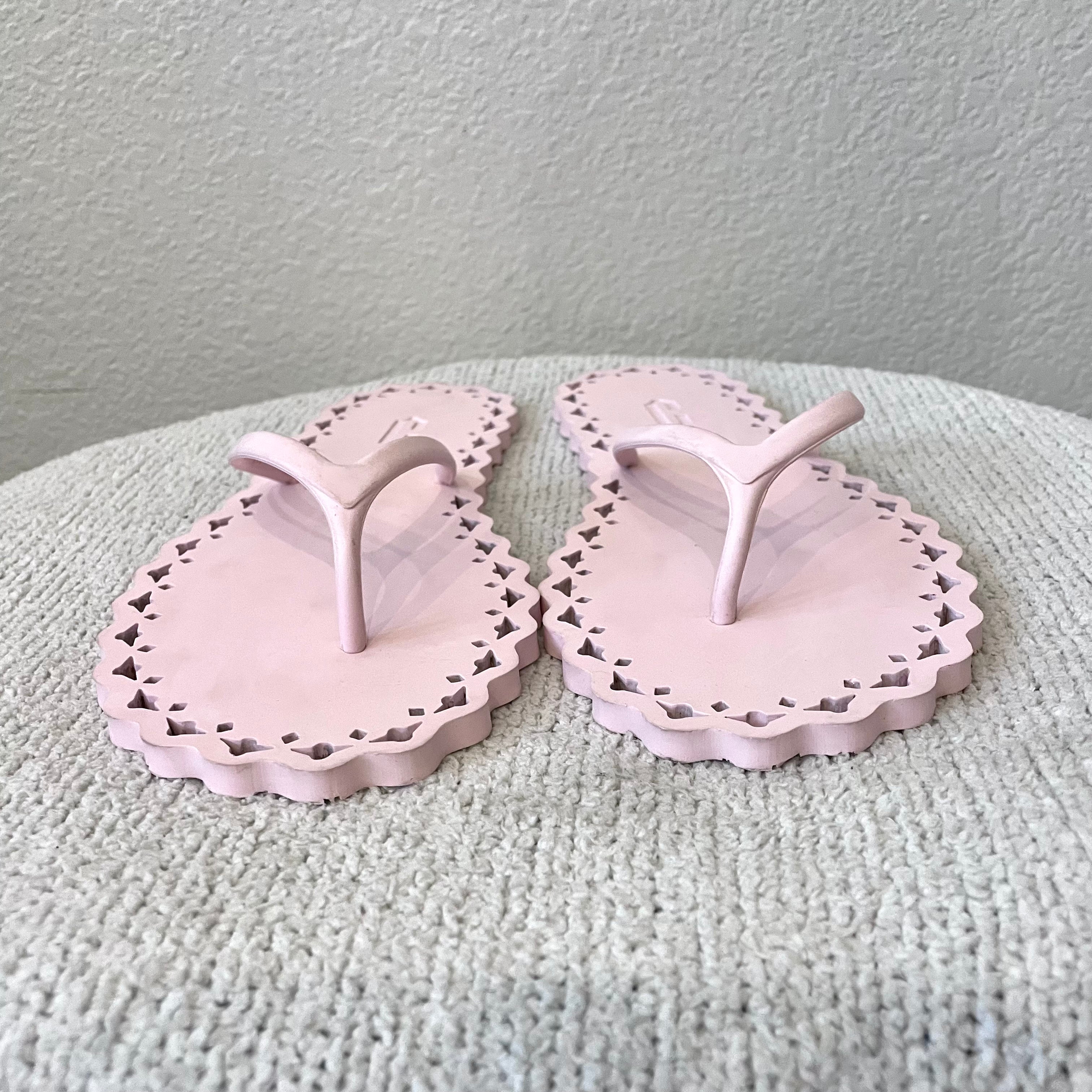 Scalloped Edge Flip Flops